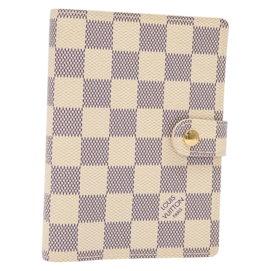 LOUIS VUITTON Damier Azur Agenda PM Planner Cover R20706 Spain Auth: LOUIS VUITTON Damier Azur Agenda PM Planner Cover R20706 Spain Auth Presenting the LOUIS VUITTON Damier Azur Agenda PM Day Planner Cover, a stylish and functional accessory crafted from premium Damier