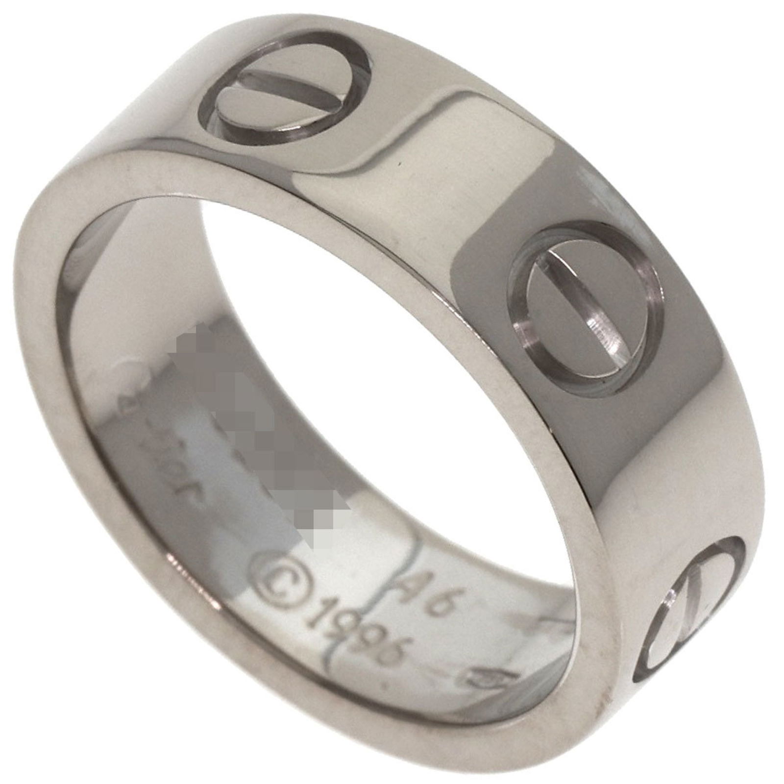 White Gold Cartier Love Bracelet Silver Tone Unisex 3.5: White Gold Cartier Love Bracelet Silver Tone Unisex 3.5 This Cartier Love model features a sleek design crafted from white gold in a silver tone. Made in France, it is suitable for any gender. The ite