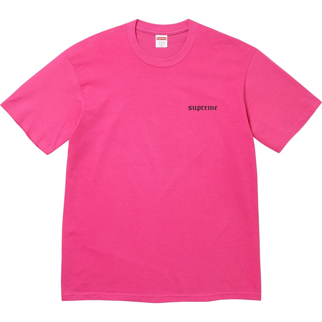 Fuchsia Supreme Target Graphic Cotton Short Sleeve T-Shirt Medium: Fuchsia Supreme Target Graphic Cotton Short Sleeve T-Shirt Medium The Supreme Target Fuchsia Tee is a short-sleeve t-shirt featuring Supreme's iconic target graphic on a bold fuchsia background. Made