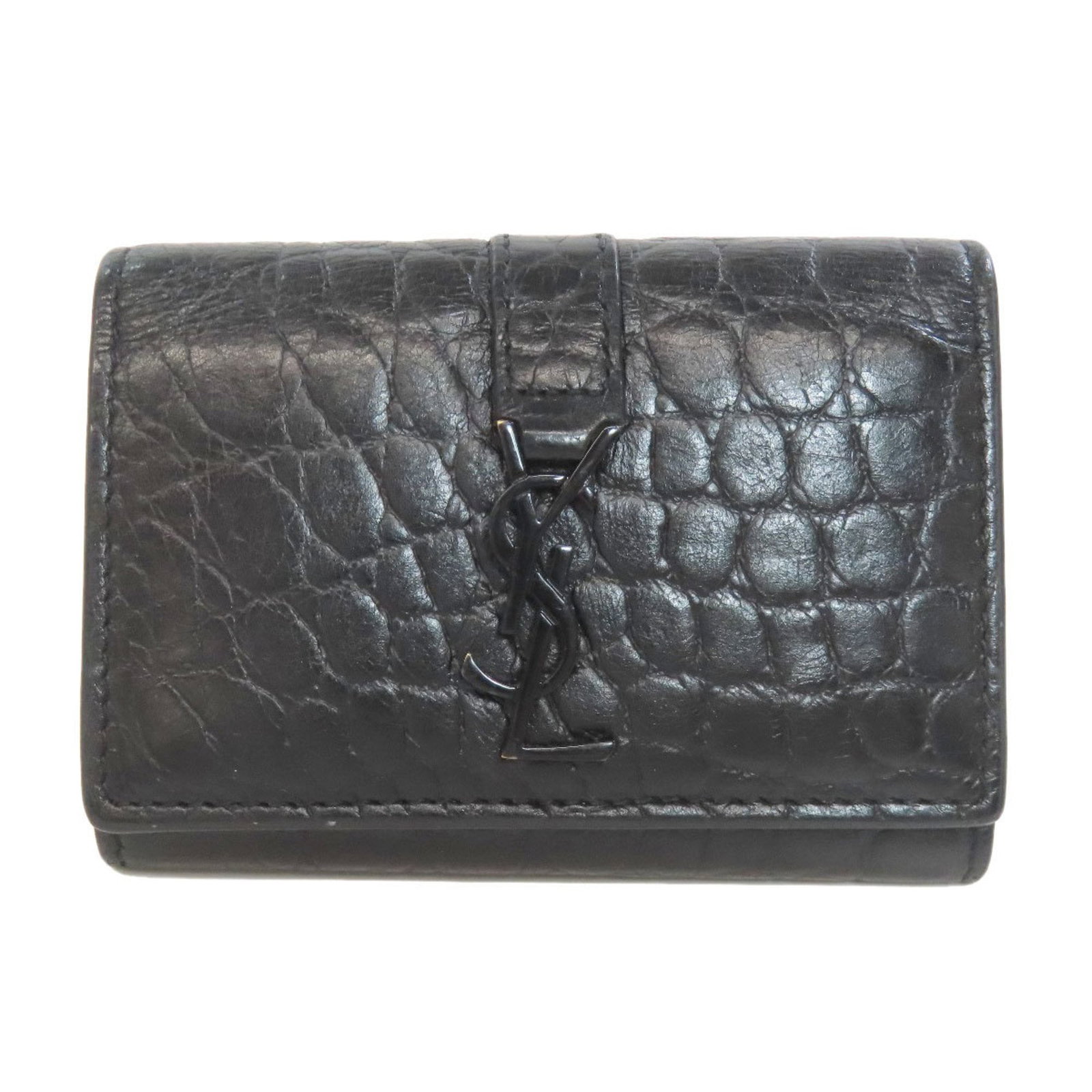 Black Leather Card Holder by Saint Laurent Unisex Italian Made (1 of 11)
