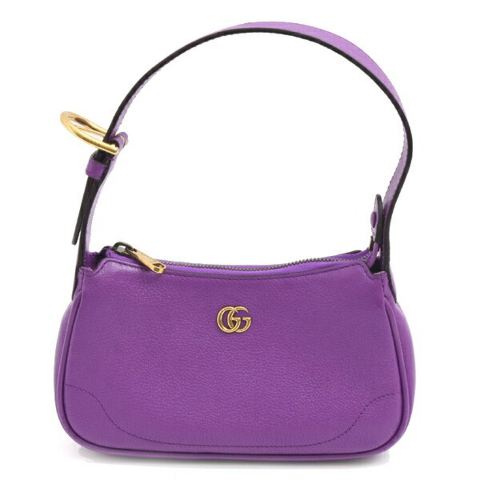 Purple Leather Gucci Aphrodite Bag from Italy: Purple Leather Gucci Aphrodite Bag from Italy This Gucci Aphrodite handbag is crafted from purple leather and designed for women. It features a structured silhouette with a width of 21 cm, height of 1