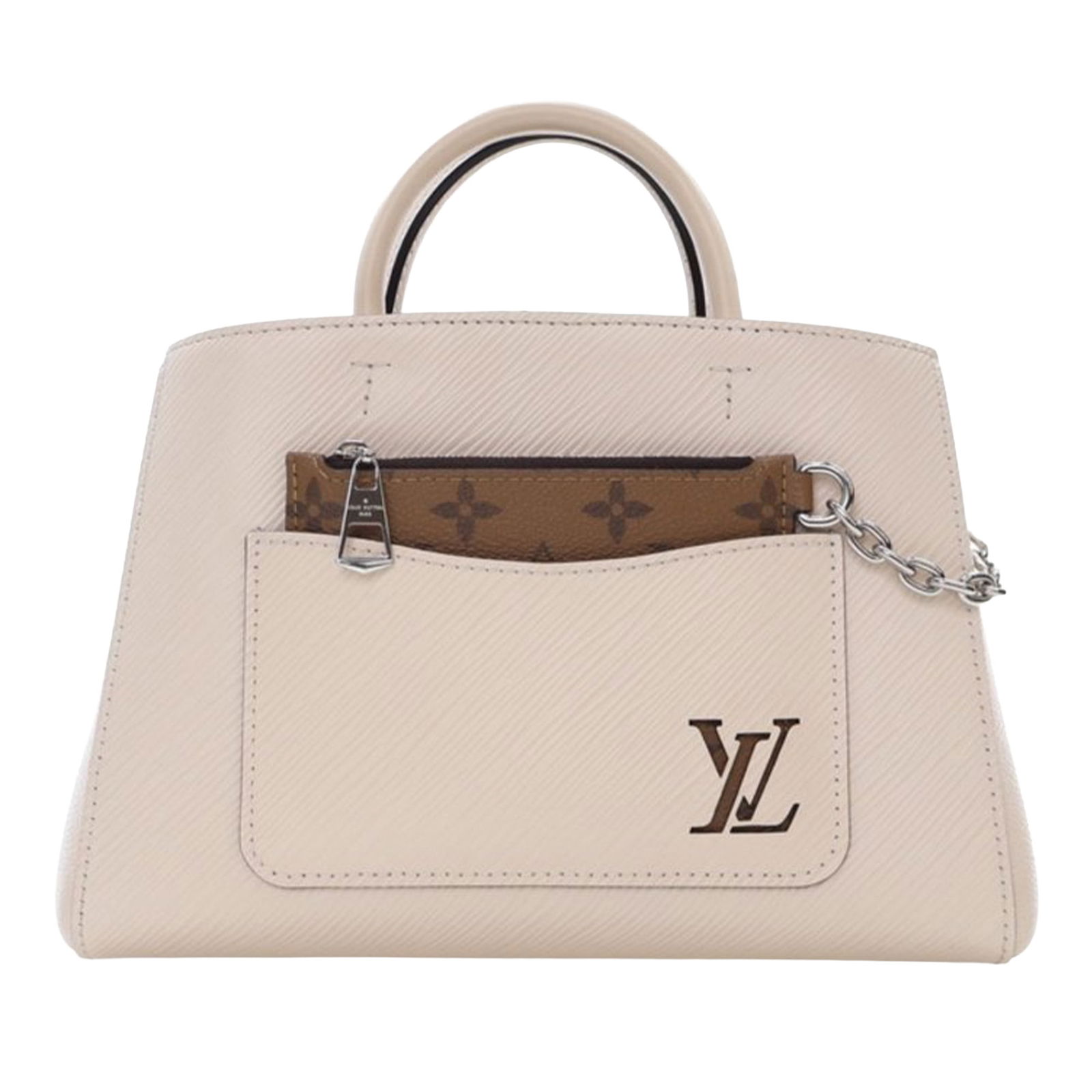 Louis Vuitton Marelle BB Epi Leather White Shoulder Bag with Strap: Louis Vuitton Marelle BB Epi Leather White Shoulder Bag with Strap The Louis Vuitton Epi Marelle BB is crafted from signature epi leather and features rolled leather handles and an adjustable, detacha