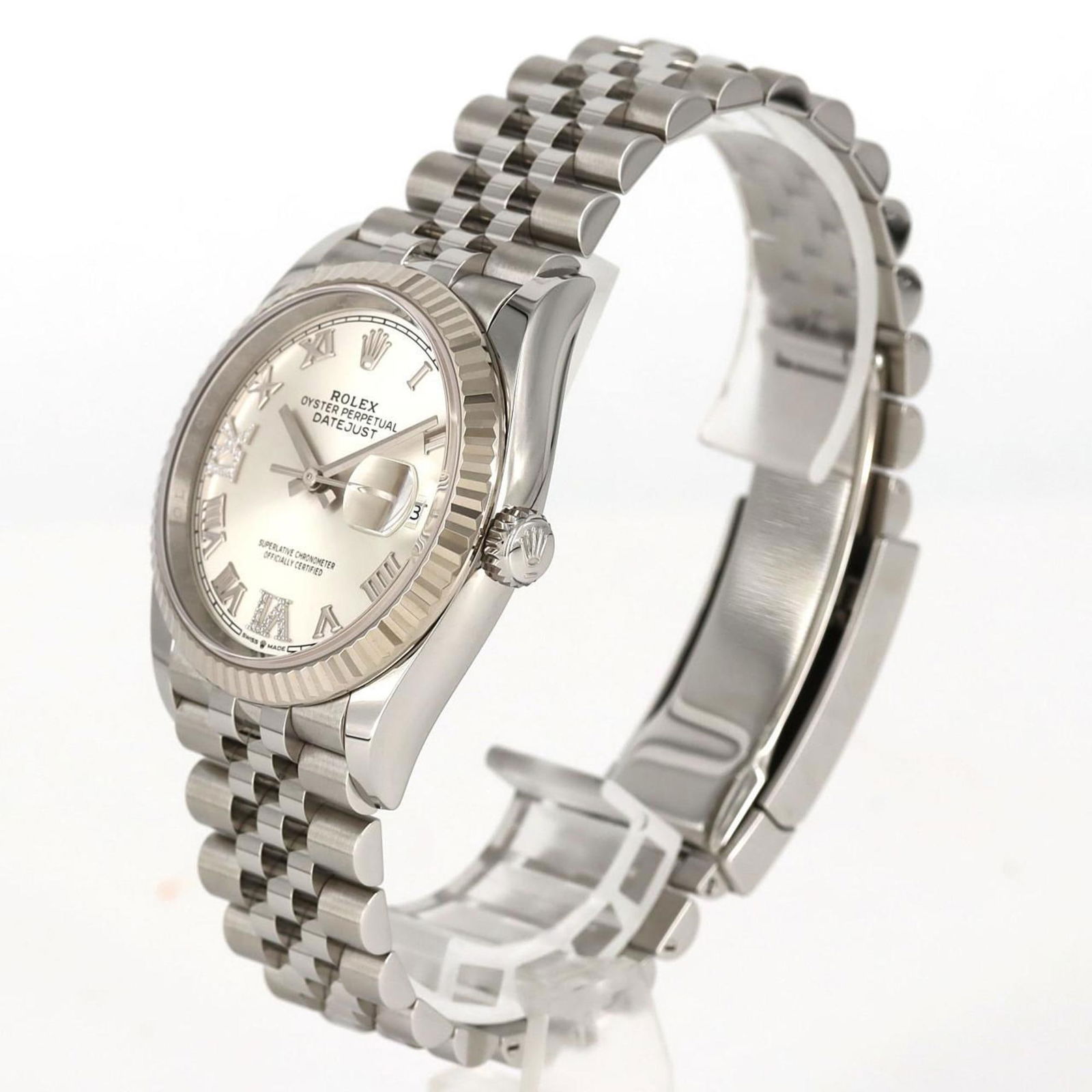 Gold and Steel 36mm Rolex Datejust Swiss Men's Watch: Gold and Steel 36mm Rolex Datejust Swiss Men's Watch This Rolex Datejust 36mm is a men's luxury watch crafted from a combination of gold and steel with a silver finish. Manufactured in Switzerland, it