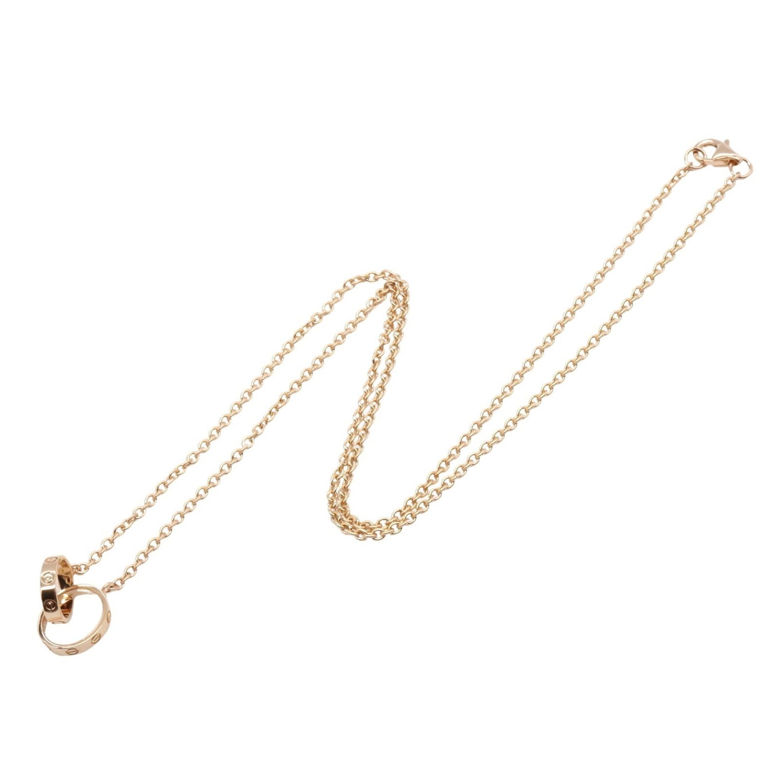 Rose Gold Cartier Love Necklace 43.5 cm France: Rose Gold Cartier Love Necklace 43.5 cm France This Cartier Love necklace is crafted from rose gold and features a length of 43.5 cm. Designed for women, it showcases the iconic Love collection style.