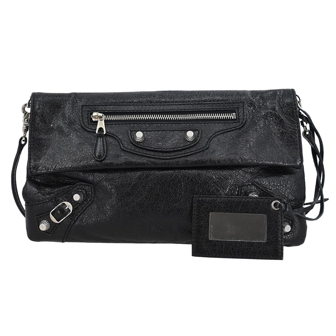 Balenciaga Black Leather Crossbody Envelope Shoulder Bag 327079.1000.G.538735 (1 of 10)