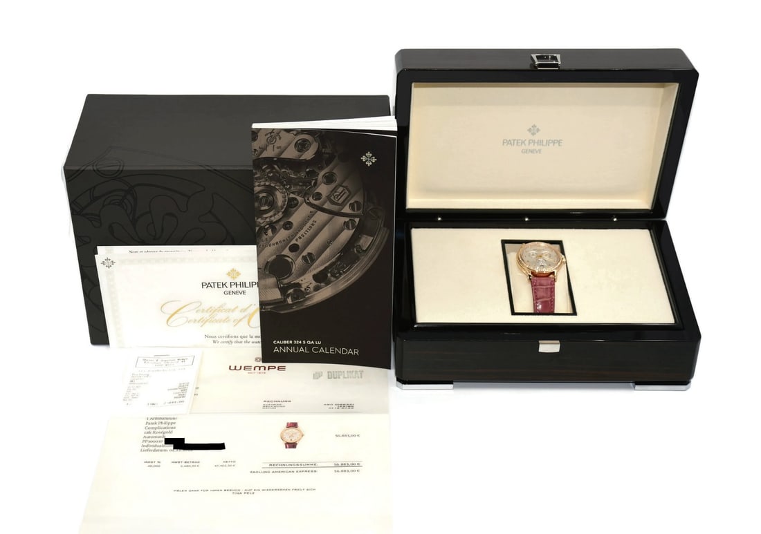 Patek Philippe Annual Calendar 18K Rose Gold Diamond Watch 4947R - 6