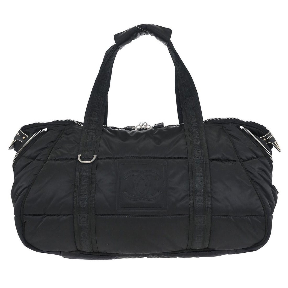Chanel Black Nylon Sport Line Extra Large Gym Bag (1 of 10)