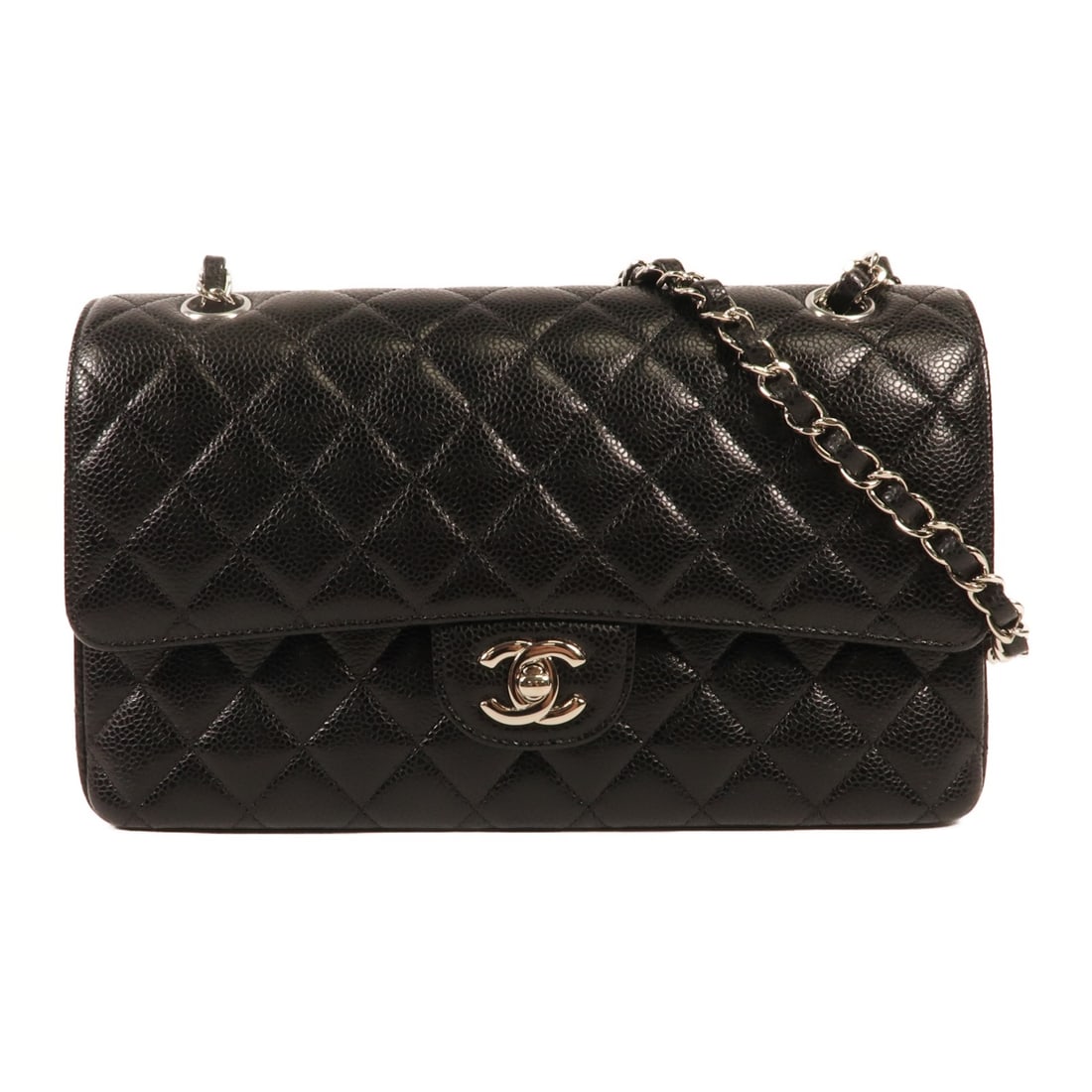 CHANEL Classic 25 Shoulder Bag Black Calfskin A01112 SHW (1 of 16)