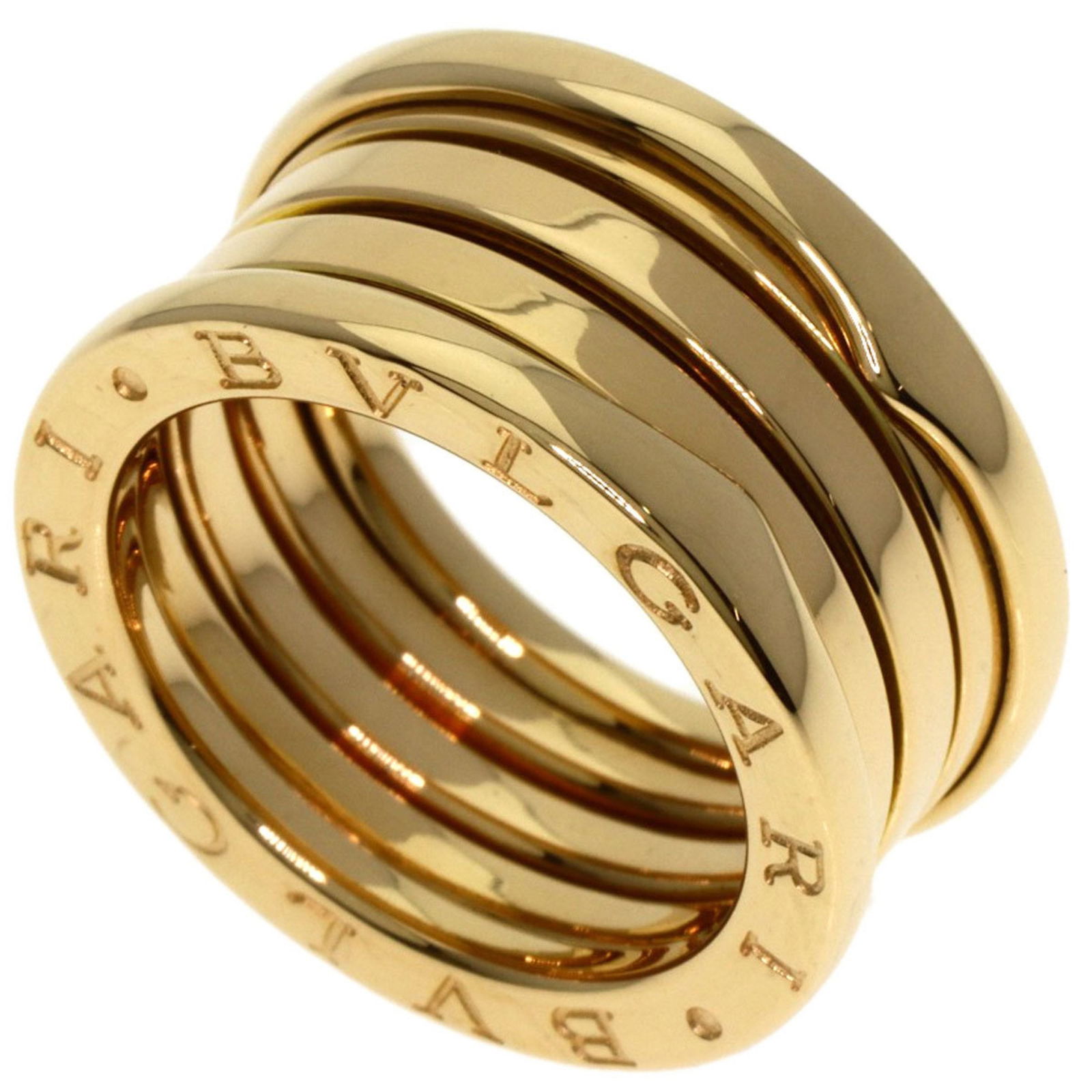 Bulgari B-ZERO Yellow Gold Ring Size 6: Bulgari B-ZERO Yellow Gold Ring Size 6 This Bulgari B-ZERO #51 ring features a sleek design crafted from yellow gold. It is a unisex piece, showcasing Italian craftsmanship. The ring has traces of use