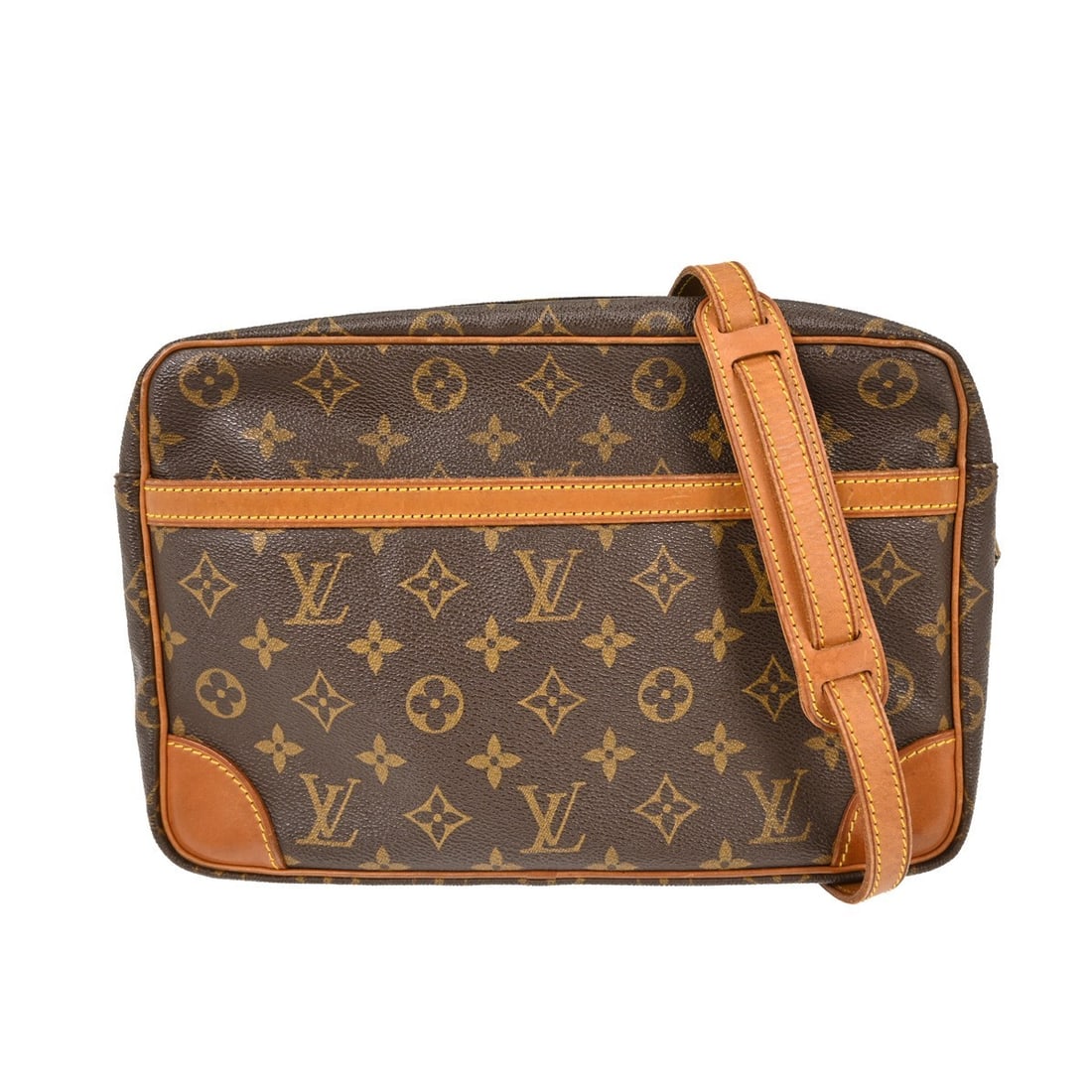 Louis Vuitton Trocadero 30 Monogram Canvas Vintage Crossbody Bag M51272: Louis Vuitton Trocadero 30 Monogram Canvas Vintage Crossbody Bag M51272 This stylish Louis Vuitton Monogram Trocadero 30 Crossbody Bag features a classic monogram canvas exterior in a rich brown tone,