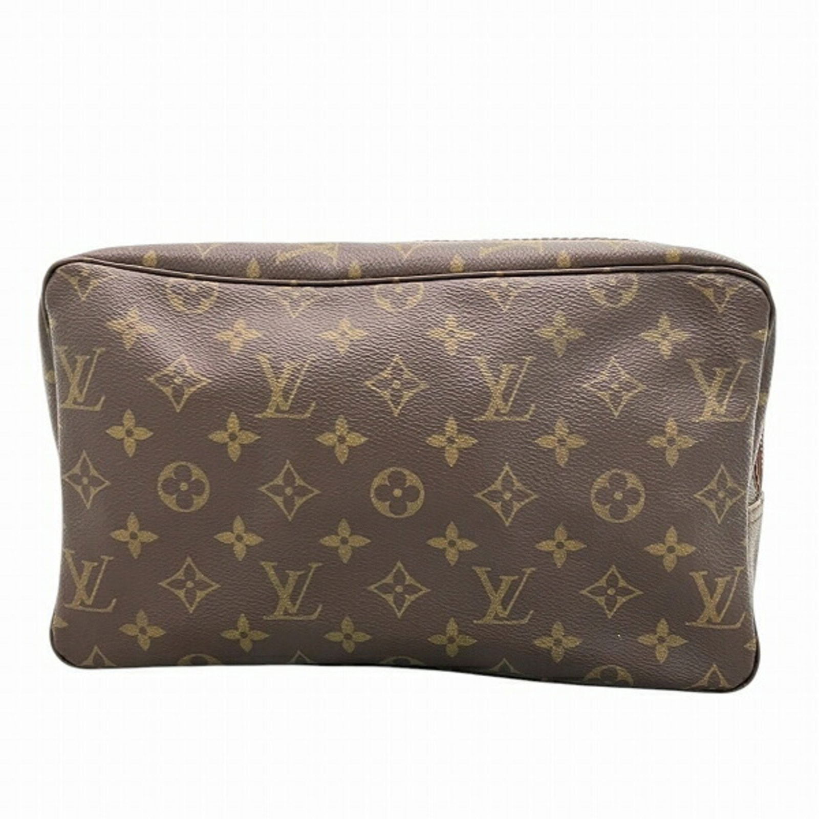 Louis Vuitton Canvas Trousse Toilette 28 Brown Travel Pouch: Louis Vuitton Canvas Trousse Toilette 28 Brown Travel Pouch This Louis Vuitton Trousse Toilette 28 features a classic brown canvas design. It is a unisex accessory crafted in France, offering spacious