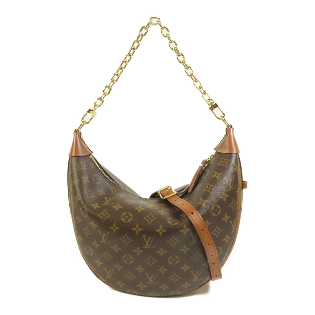 Monogram Reverse Loop Hobo Shoulder Bag by Louis Vuitton M46311: Monogram Reverse Loop Hobo Shoulder Bag by Louis Vuitton M46311 This Louis Vuitton Loop Hobo bag features a 2-way shoulder design and showcases the iconic Monogram Reverse pattern in brown. Crafted fr