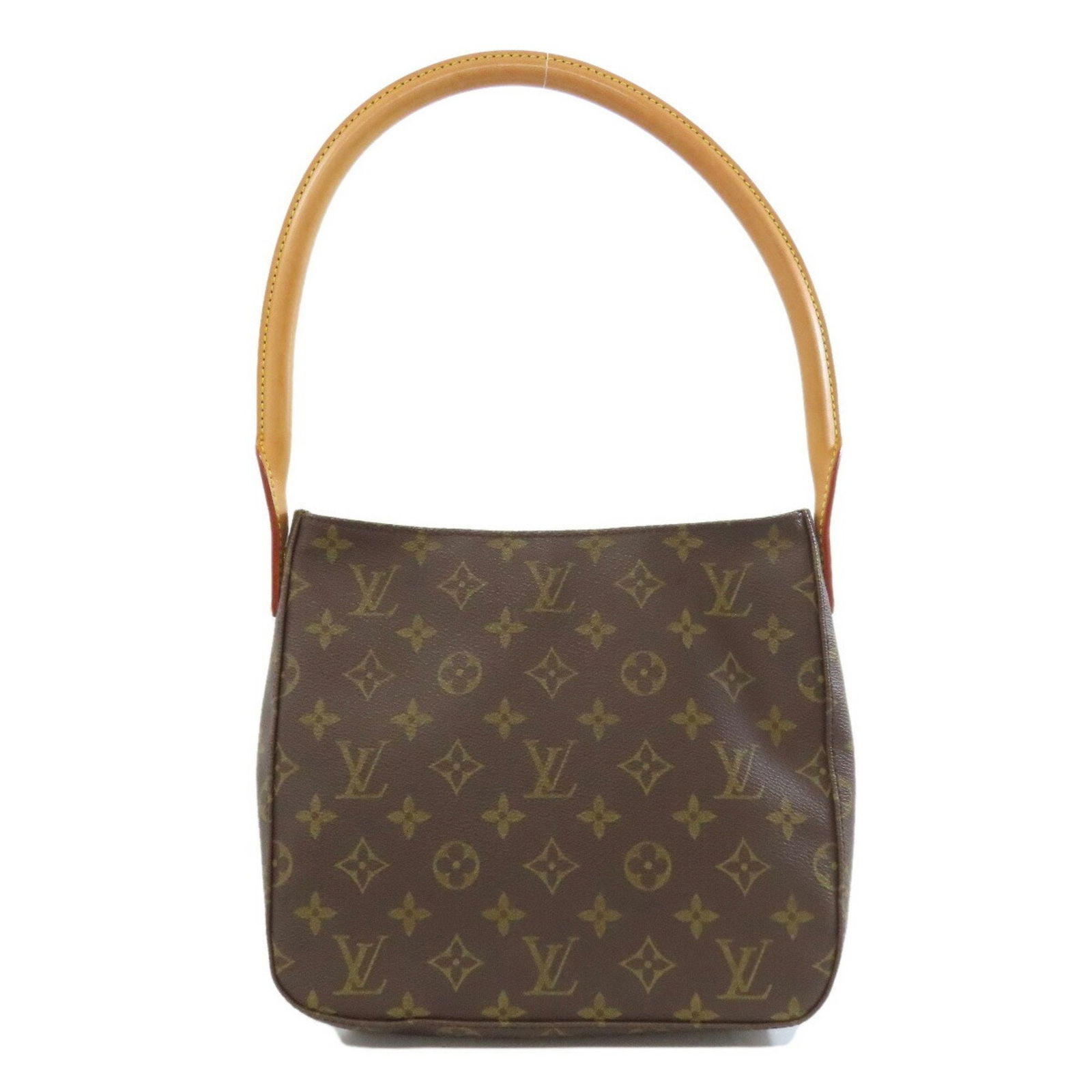 Looping MM Canvas Shoulder Bag by Louis Vuitton Brown: Looping MM Canvas Shoulder Bag by Louis Vuitton Brown The Louis Vuitton Looping MM is a stylish women's handbag crafted from brown canvas. This bag offers a timeless design with practical dimensions a