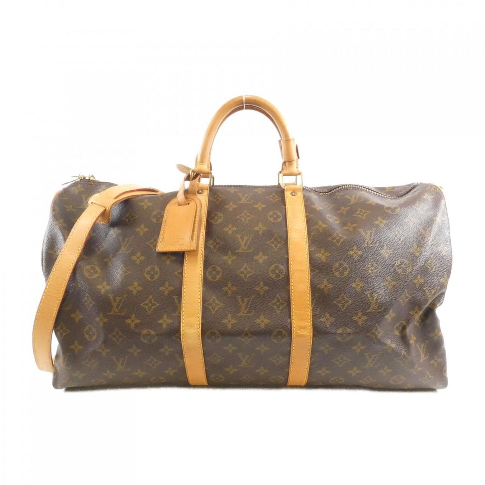 Louis Vuitton Keepall Bandouliere 55 Brown Canvas Travel Bag (1 of 1)