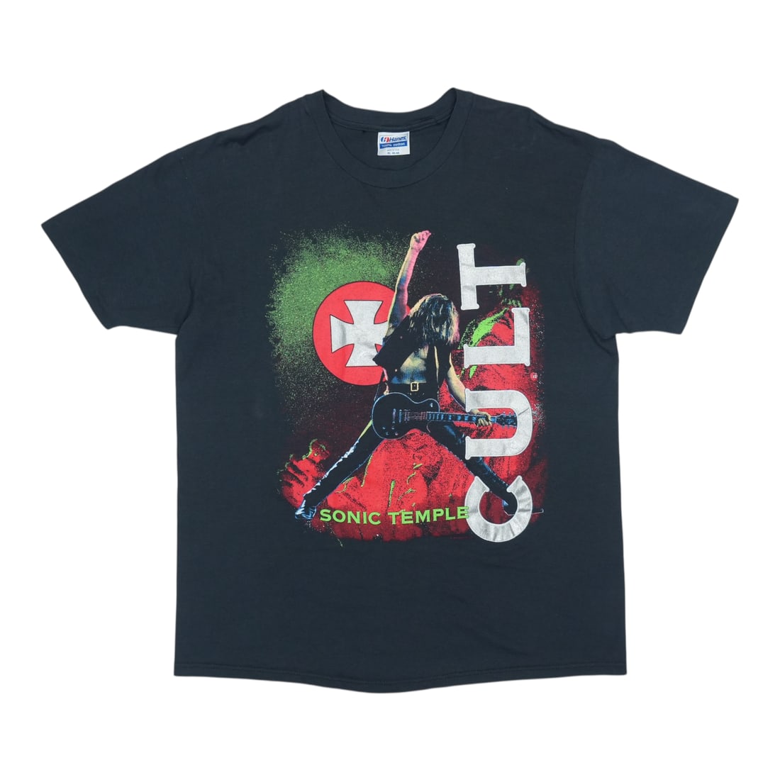 Vintage 1989 The Cult Sonic Temple Black Cotton Band T-Shirt Extra Large: Vintage 1989 The Cult Sonic Temple Black Cotton Band T-Shirt Extra Large This is an original vintage 1989 The Cult Sonic Temple shirt featuring both front and back graphics. Made from 100% cotton in b