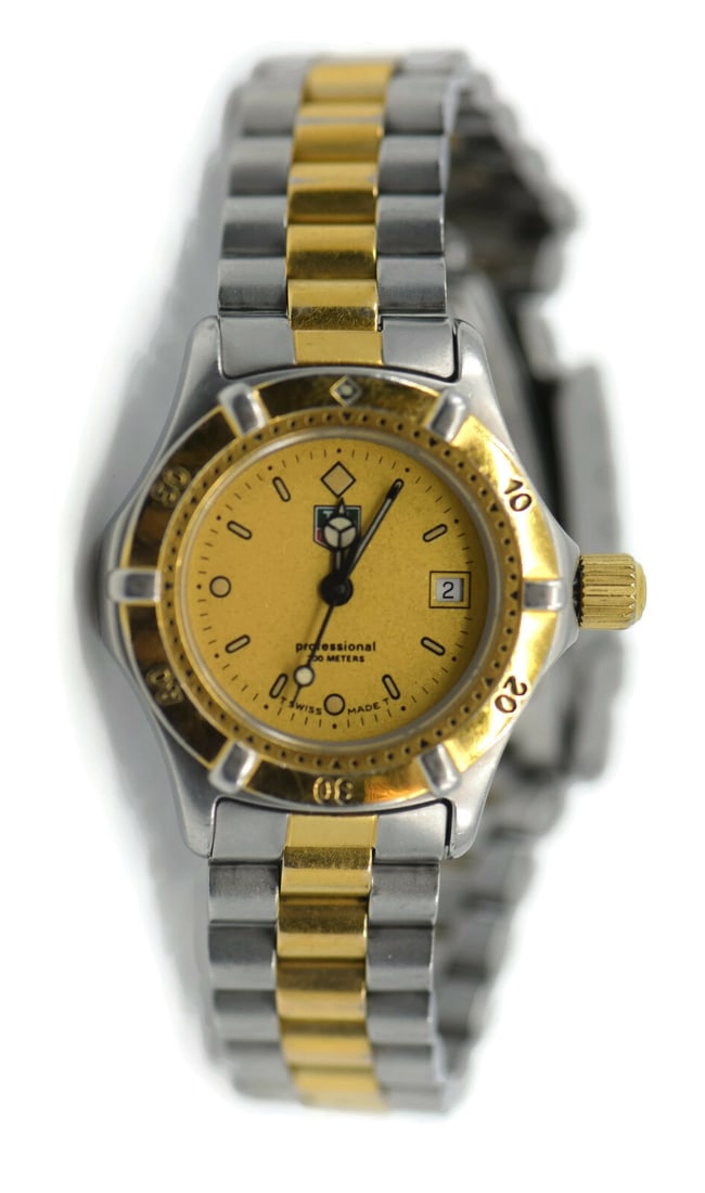 TAG Heuer Professional Two Tone Stainless Steel Watch 964.008R Authentic (1 of 3)