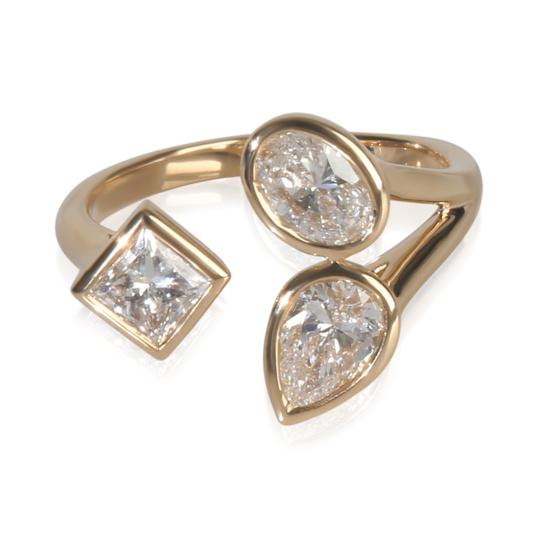 Bypass Style 14K Yellow Gold Lab-Grown Diamond Ring 1.51 Carat (1 of 1)