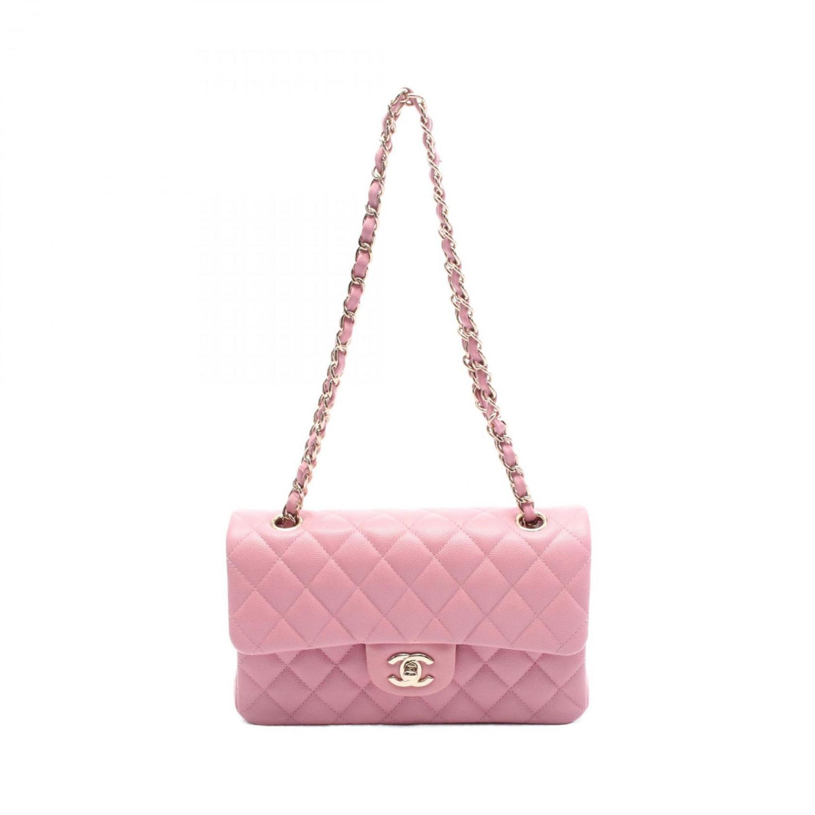 Pink Leather Chanel Timeless 23 Shoulder Bag 14cm x 23cm (1 of 1)