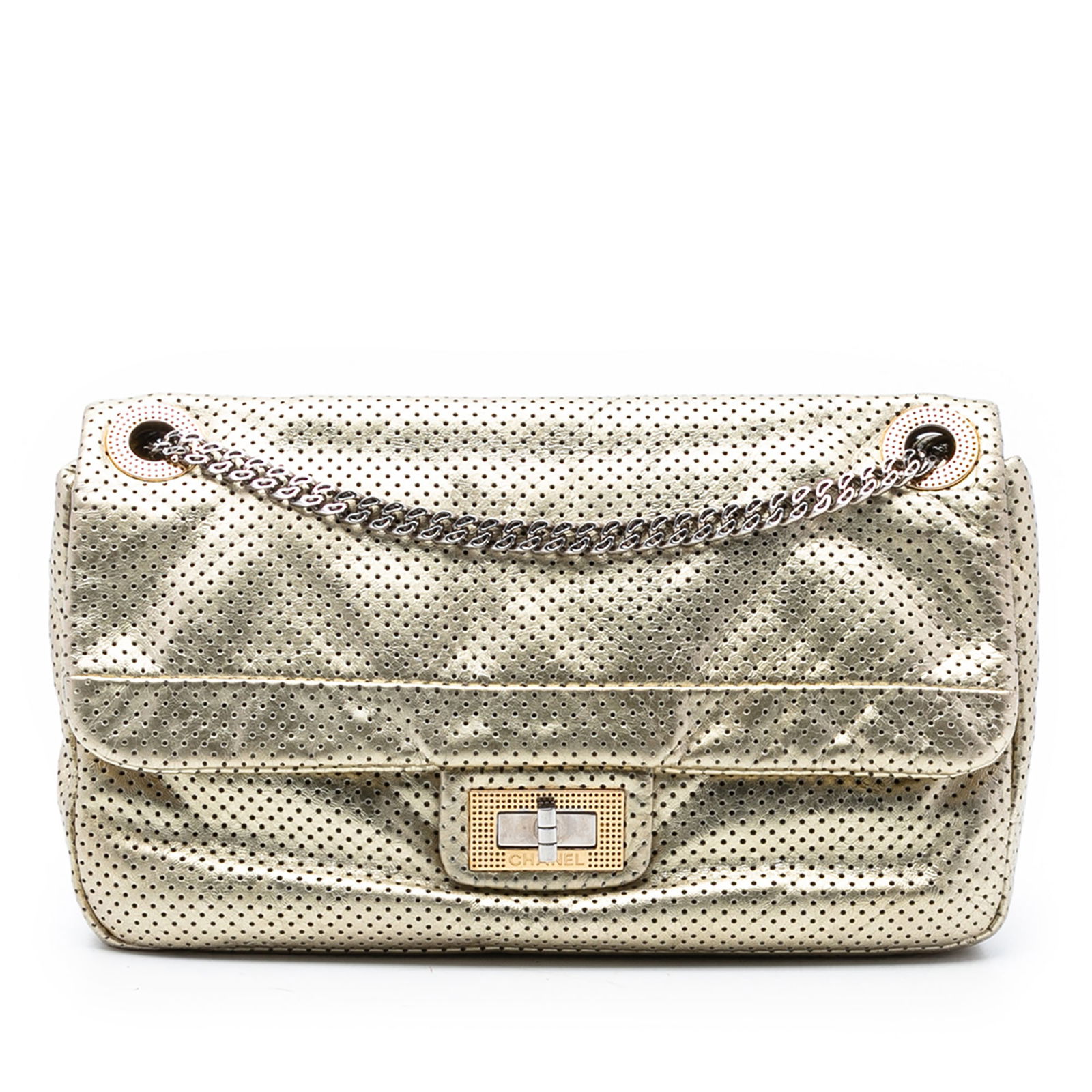 Chanel Drill Flap Medium Reissue Perforated Calfskin Shoulder Bag (1 of 7)