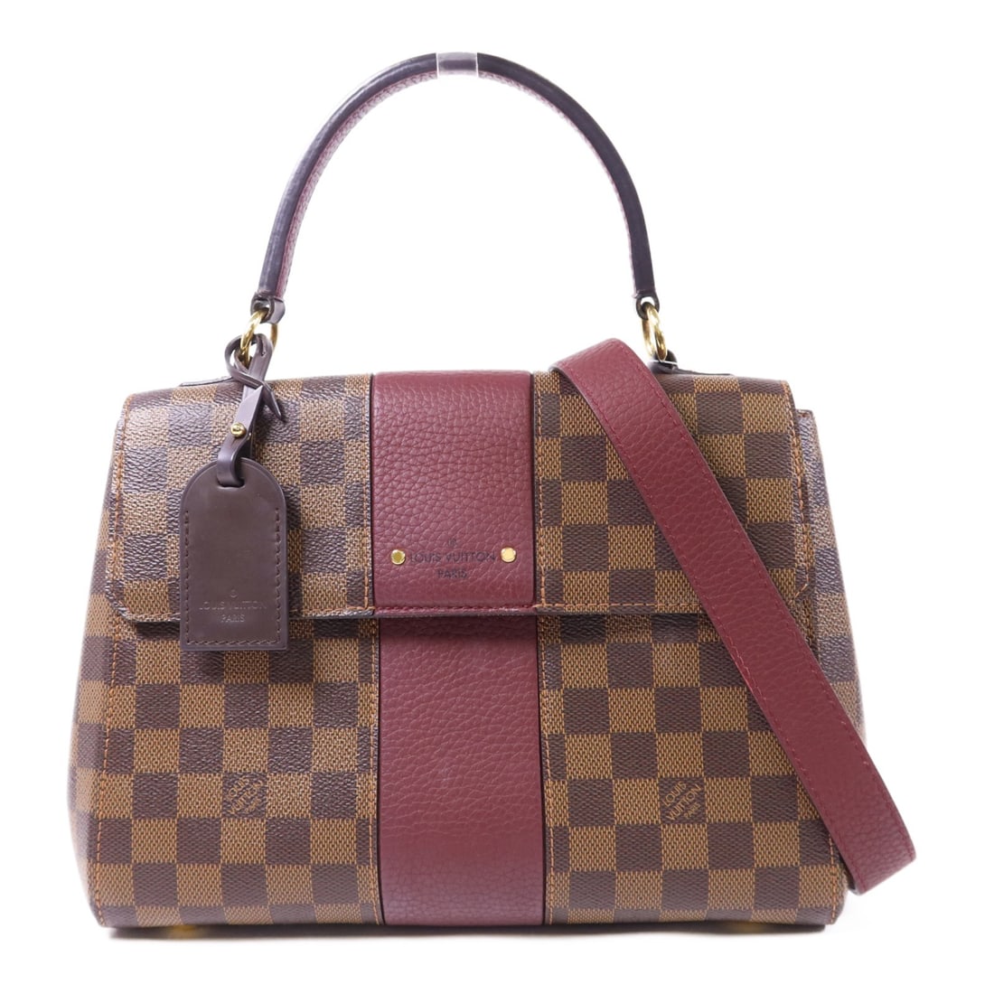 LOUIS VUITTON Bond Street Magnolia 2 Way Shoulder Bag Damier Ebene: LOUIS VUITTON Bond Street Magnolia 2 Way Shoulder Bag Damier Ebene This LOUIS VUITTON Bond Street Magnolia 2 Way Shoulder Bag features an elegant design crafted from durable PVC coated canvas in a ric