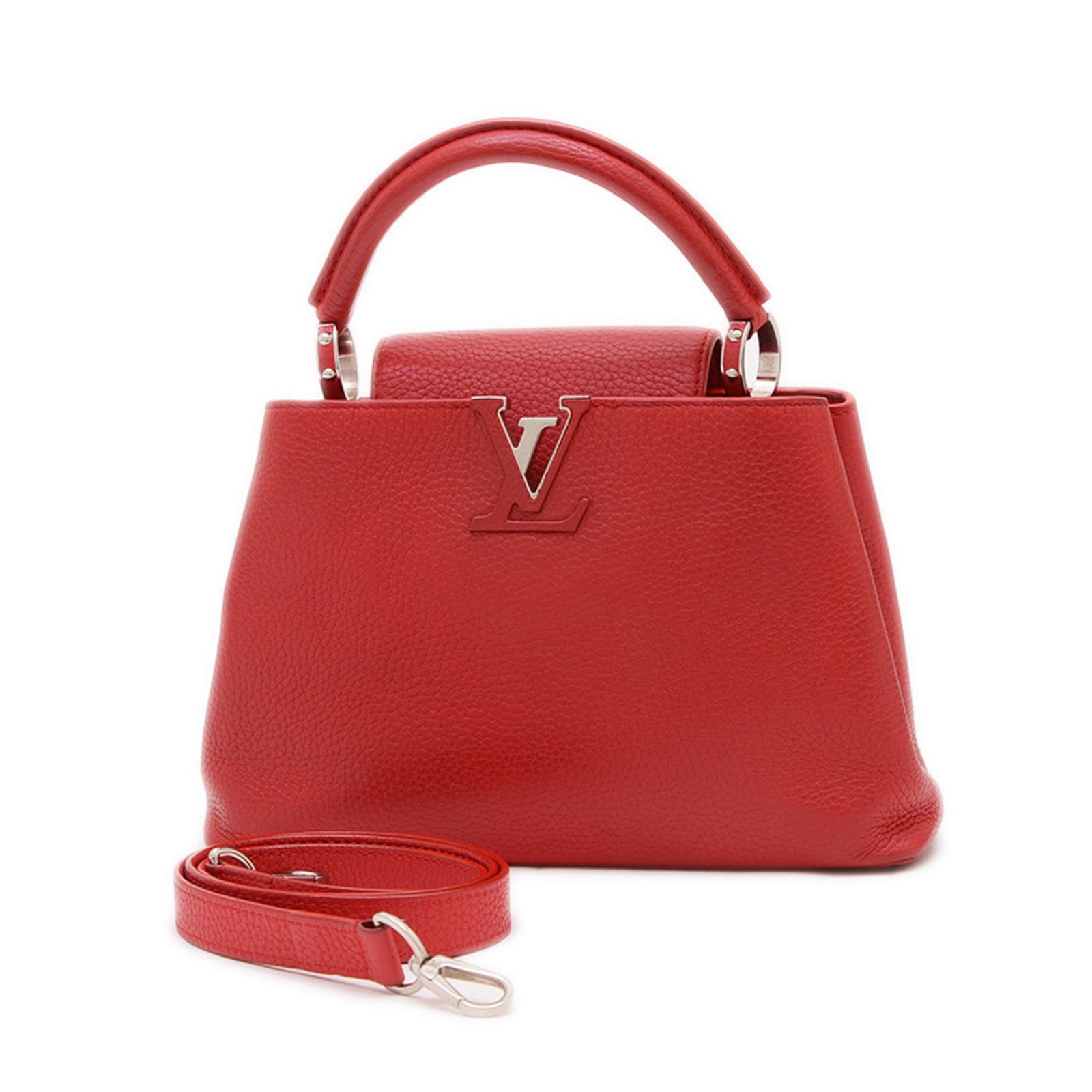 Red Louis Vuitton Capucines Leather Handbag 17cm x 27cm (1 of 1)