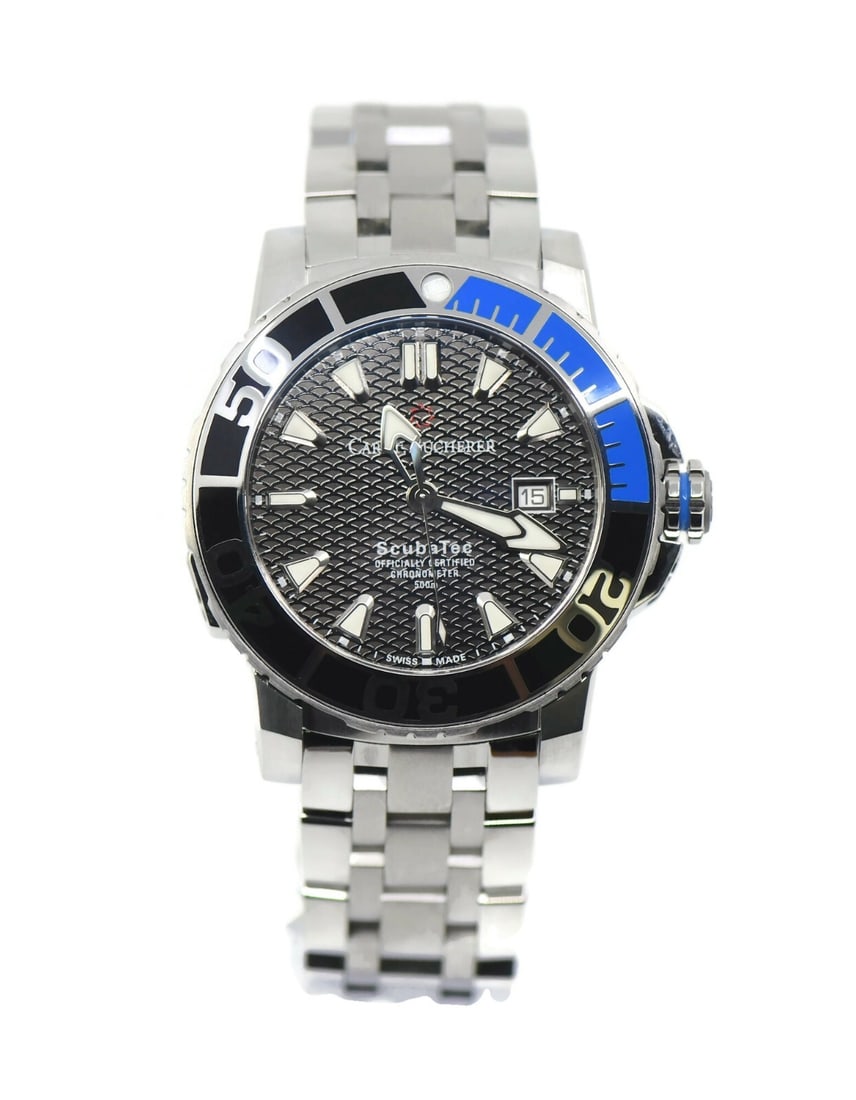 Carl F. Bucherer Patravi Scubatec 45mm Automatic Stainless Steel Watch: Carl F. Bucherer Patravi Scubatec 45mm Automatic Stainless Steel Watch The Carl F. Bucherer Patravi Scubatec is a sophisticated wristwatch that combines luxury with functionality. Featuring a robust s