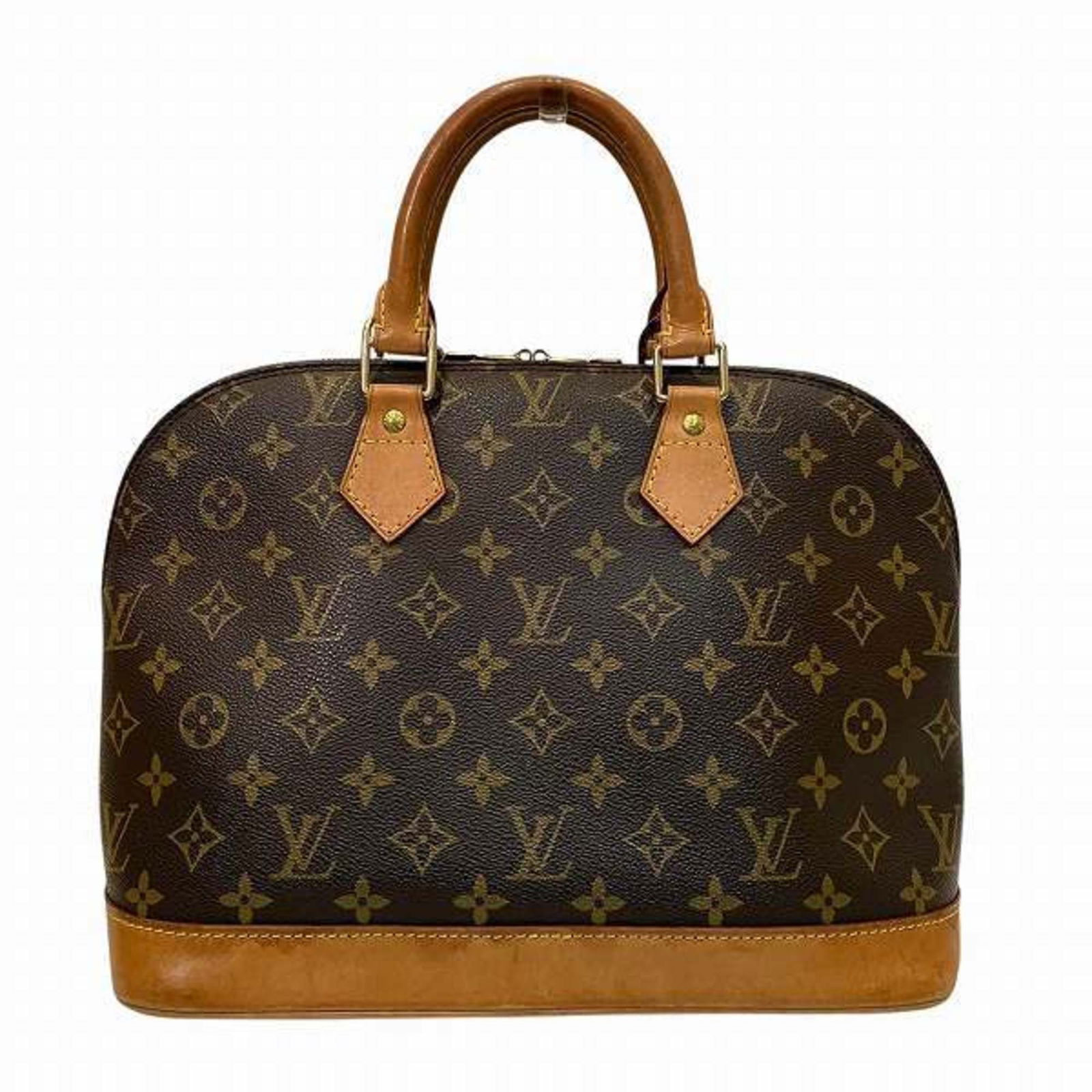 Louis Vuitton Alma Brown Canvas Handbag 24cm x 30cm x 15cm: Louis Vuitton Alma Brown Canvas Handbag 24cm x 30cm x 15cm This Louis Vuitton Alma handbag features a classic brown canvas exterior and is designed for women. It was crafted in France and offers a spa