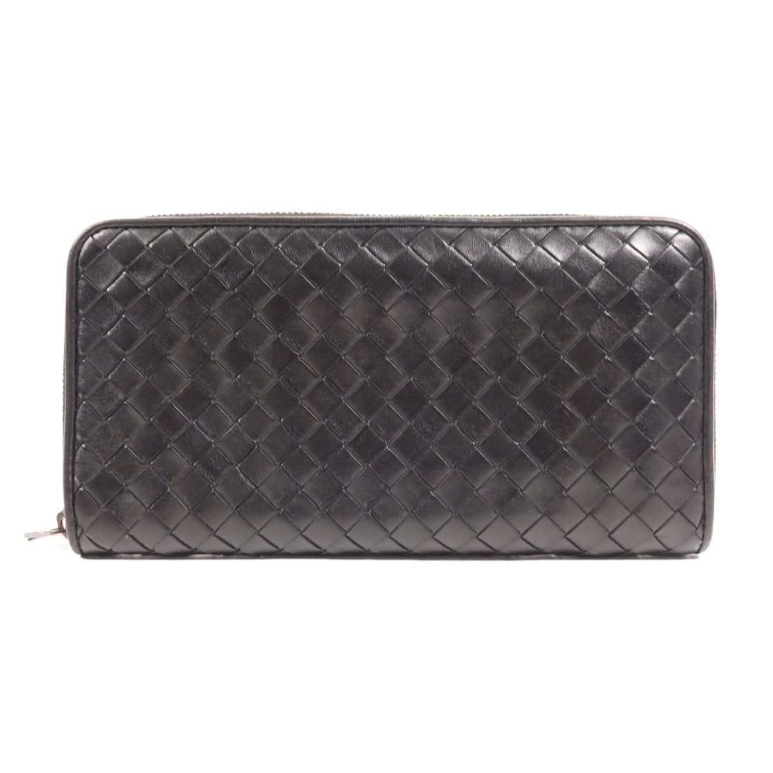 BOTTEGA VENETA L-Shaped Black Lambskin Leather Long Wallet (1 of 18)