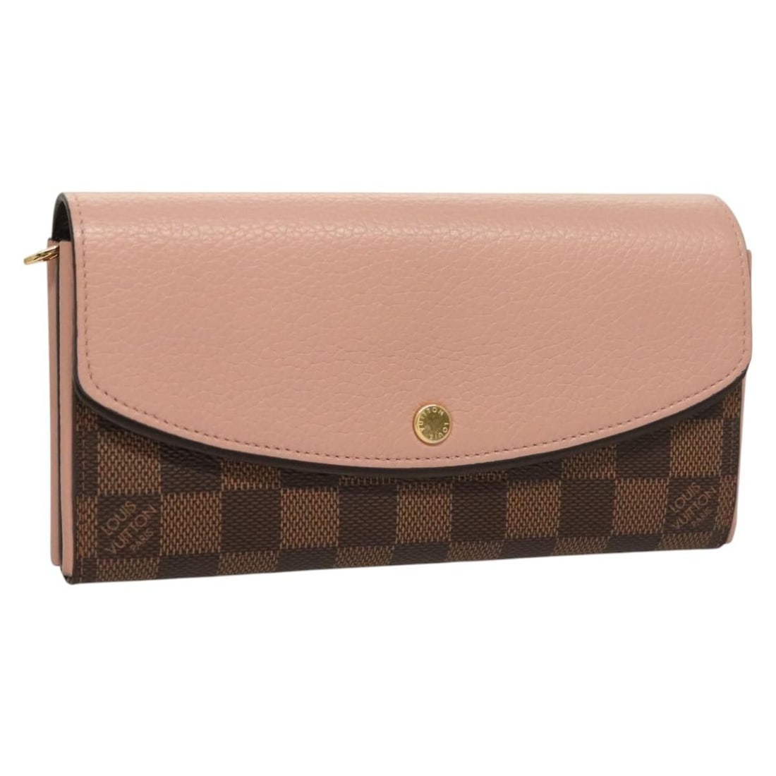 LOUIS VUITTON Damier Ebene Pink Portofeuil Normandy Wallet N61262 Auth Italy: LOUIS VUITTON Damier Ebene Pink Portofeuil Normandy Wallet N61262 Auth Italy This exquisite Louis Vuitton Damier Ebene Portofeuil Normandy Wallet features a beautiful combination of Damier Ebene canva