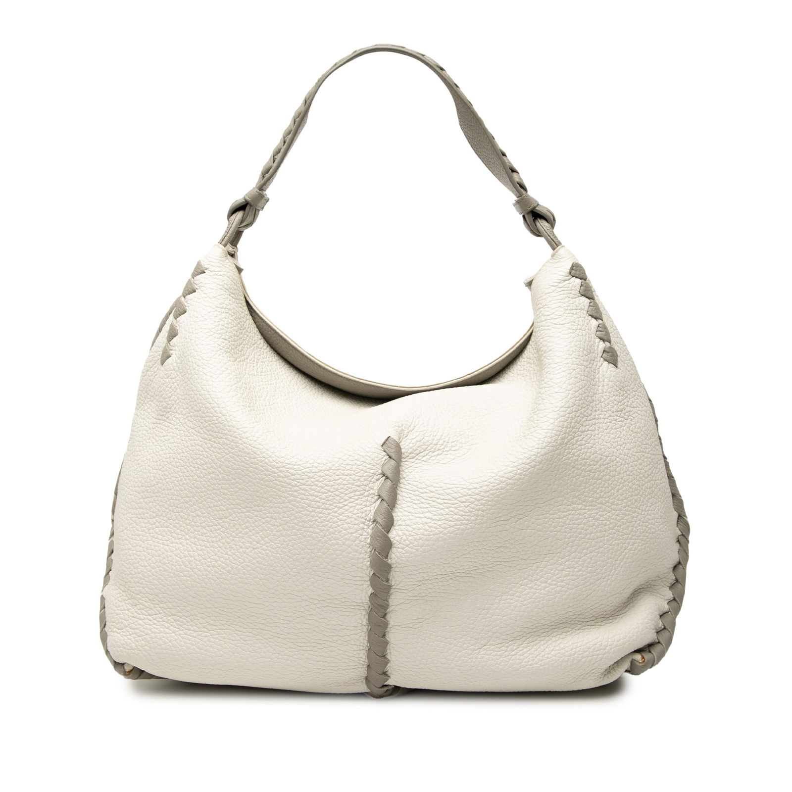 Bottega Veneta Large Washed Cervo Deerskin Hobo Bag White Leather: Bottega Veneta Large Washed Cervo Deerskin Hobo Bag White Leather The Bottega Veneta Large Washed Cervo Deerskin Hobo is a striking hobo bag crafted from premium leather, showcasing exquisite woven de