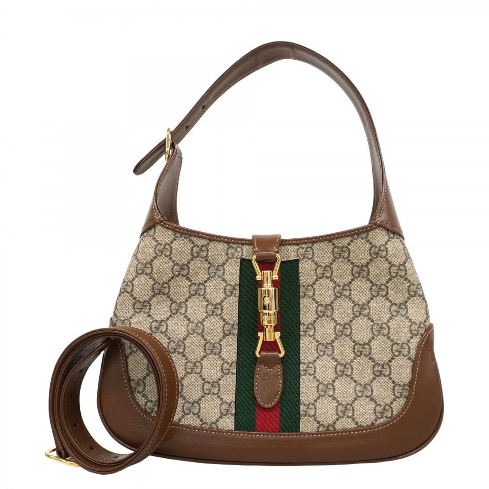 Brown Gucci Jackie PVC Shoulder Bag 18.5cm x 27cm x 4cm (1 of 1)