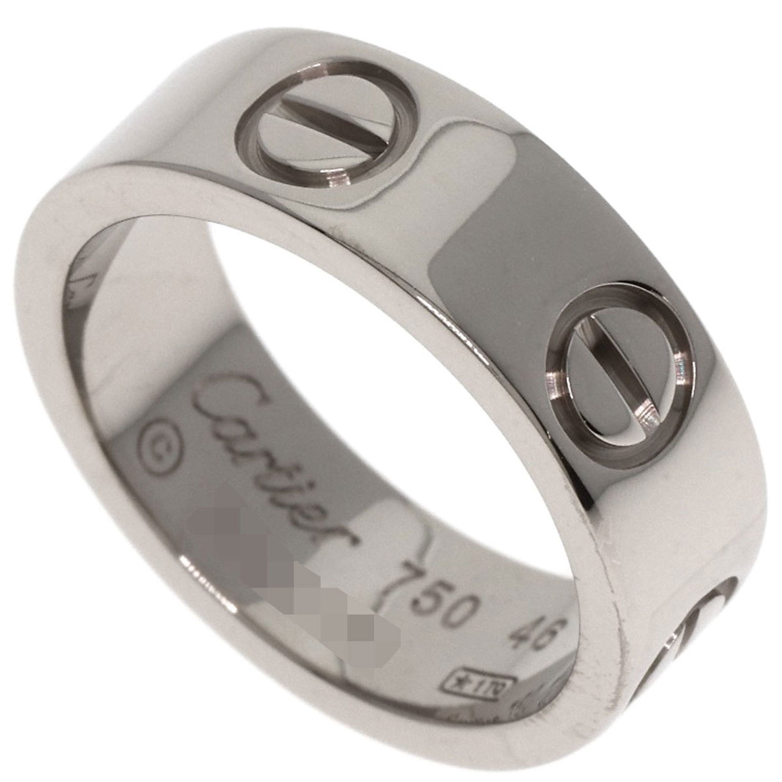 White Gold Cartier Love Bracelet Silver Tone French Design: White Gold Cartier Love Bracelet Silver Tone French Design This Cartier Love piece is crafted from white gold with a silver color finish. Designed to be unisex, it is made in France and features a pol