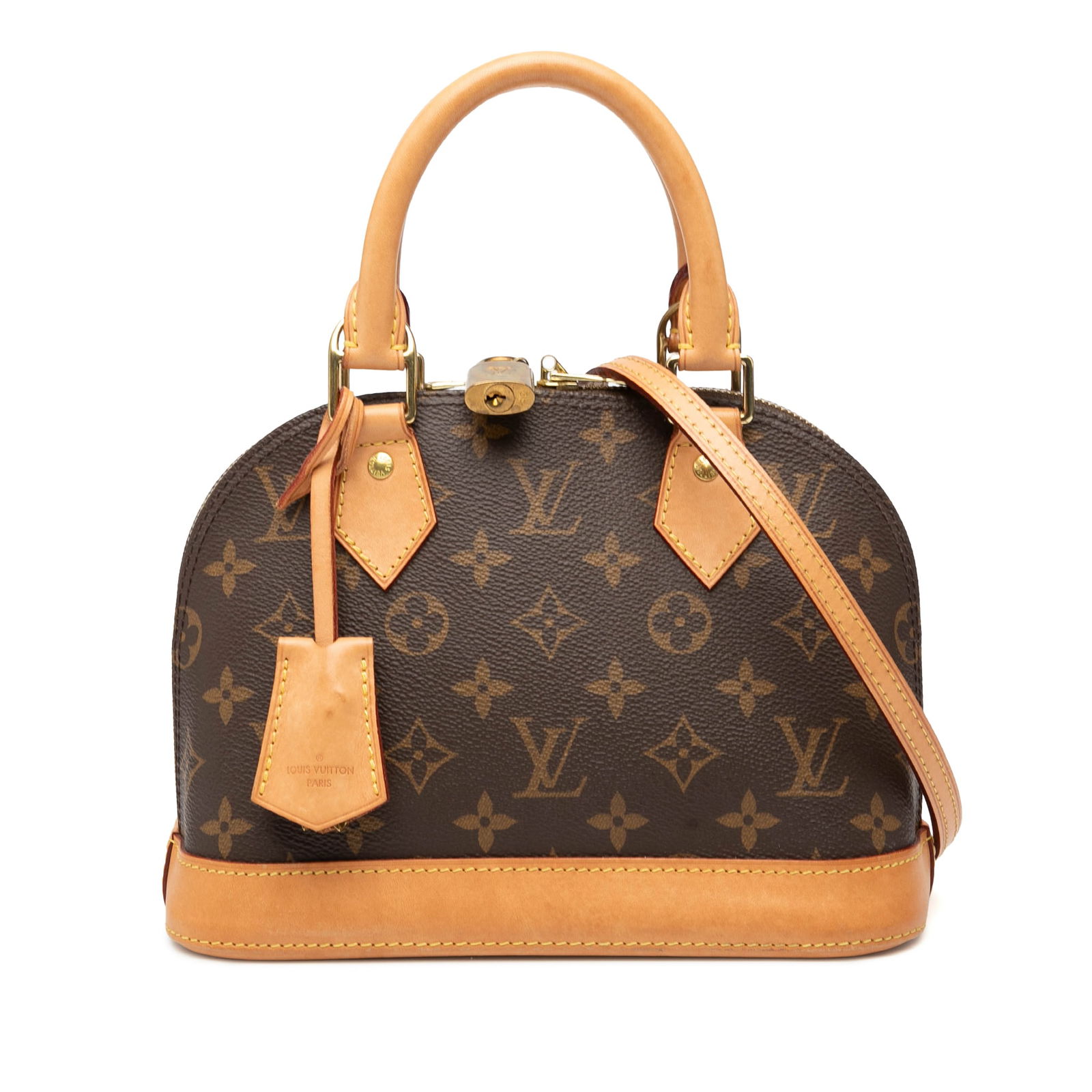 Louis Vuitton Monogram Alma BB Brown Handbag with Vachetta Trim (1 of 7)