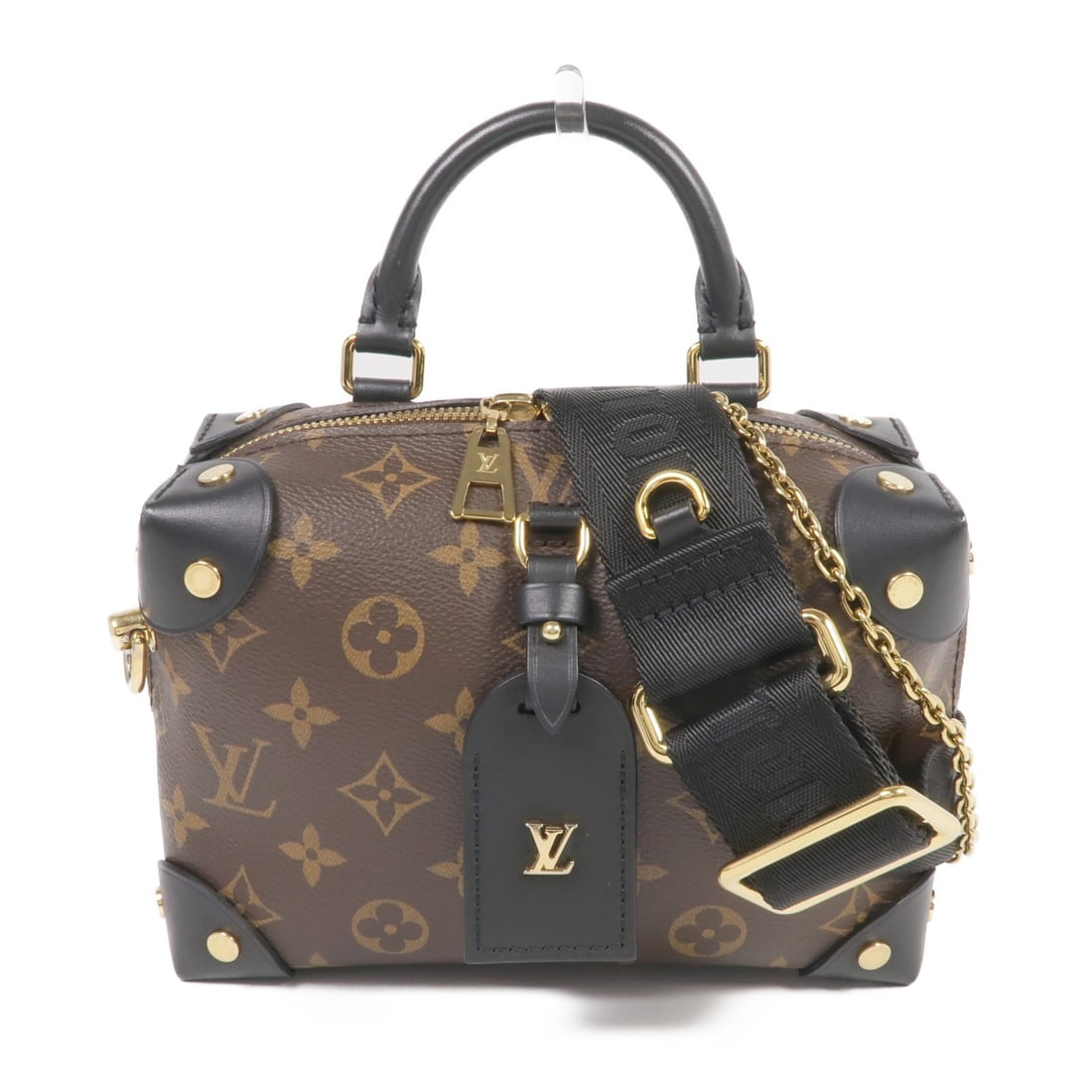Louis Vuitton Petite Malle Souple Monogram Canvas Shoulder Crossbody Bag M45571: Louis Vuitton Petite Malle Souple Monogram Canvas Shoulder Crossbody Bag M45571 This Louis Vuitton Petite Malle Souple 2-way bag features the signature Monogram brown PVC coated canvas. The versatile