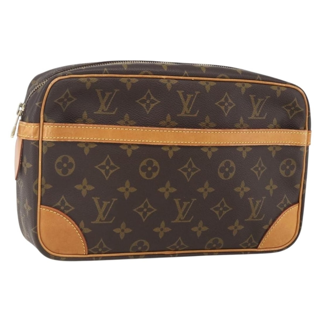 Louis Vuitton Compiegne 28 Monogram Canvas Clutch Bag M51845 France: Louis Vuitton Compiegne 28 Monogram Canvas Clutch Bag M51845 France This Louis Vuitton Compiegne 28 clutch bag features the iconic Monogram canvas and is crafted in France. The bag offers a compact an