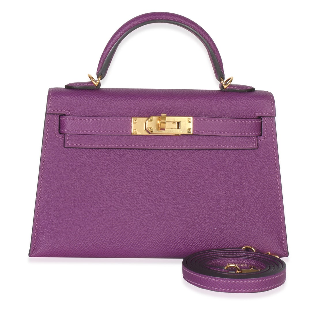 Hermes Mini Kelly II 20 Anemone Epsom Shoulder Bag Gold-Tone Hardware: Hermes Mini Kelly II 20 Anemone Epsom Shoulder Bag Gold-Tone Hardware This exquisite Hermes Anemone Epsom Sellier Mini Kelly II 20 handbag is a stunning accessory that combines style and functionality