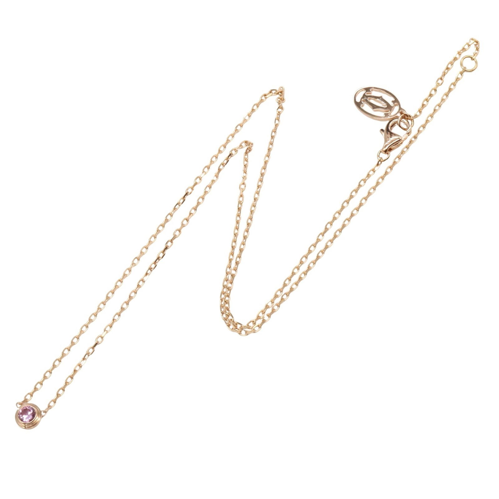 Cartier d'Amour Necklace in Rose Gold 41 cm for Women: Cartier d'Amour Necklace in Rose Gold 41 cm for Women This Cartier d'Amour necklace is crafted from rose gold and features a delicate design with a gold color finish. Designed for women, it has a widt