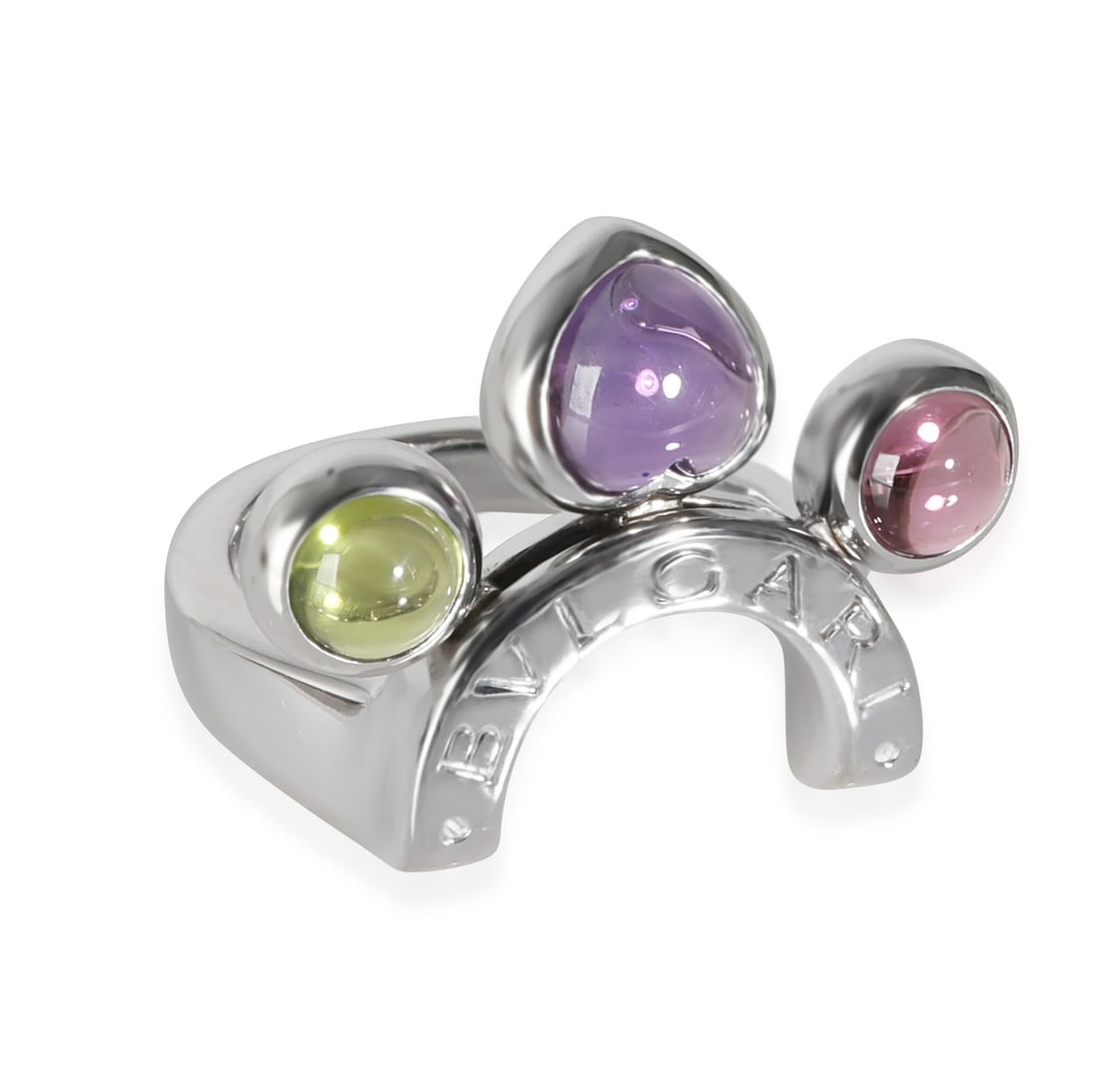 BVLGARI Allegra 18k White Gold Ring Size 5.25: BVLGARI Allegra 18k White Gold Ring Size 5.25 This exquisite BVLGARI Allegra Ring is crafted in luxurious 18k white gold, offering a timeless and elegant accessory for any occasion. With a gross weigh