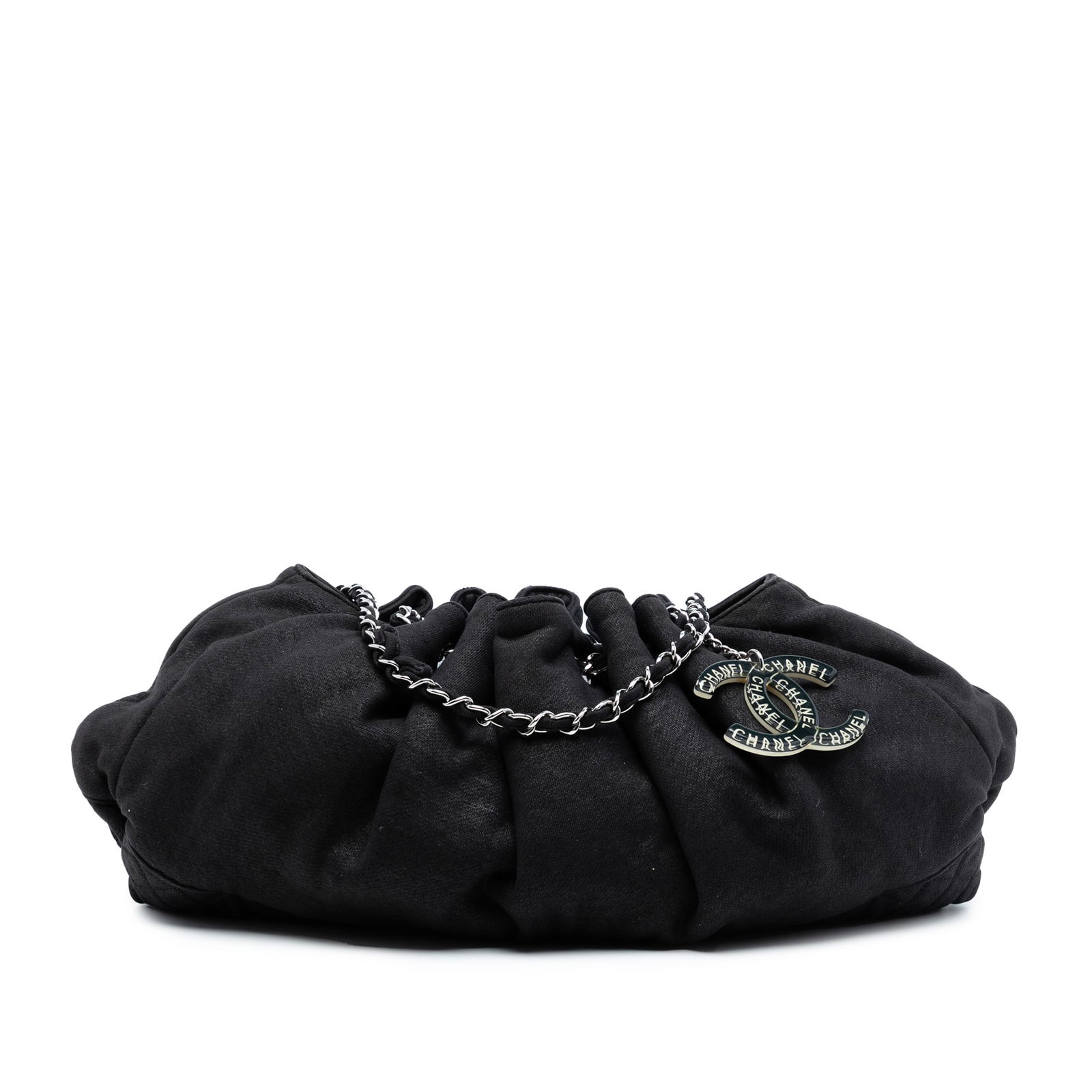 Black Chanel Melrose Cabas Quilted Fabric Shoulder Bag with Drawstring (1 of 6)