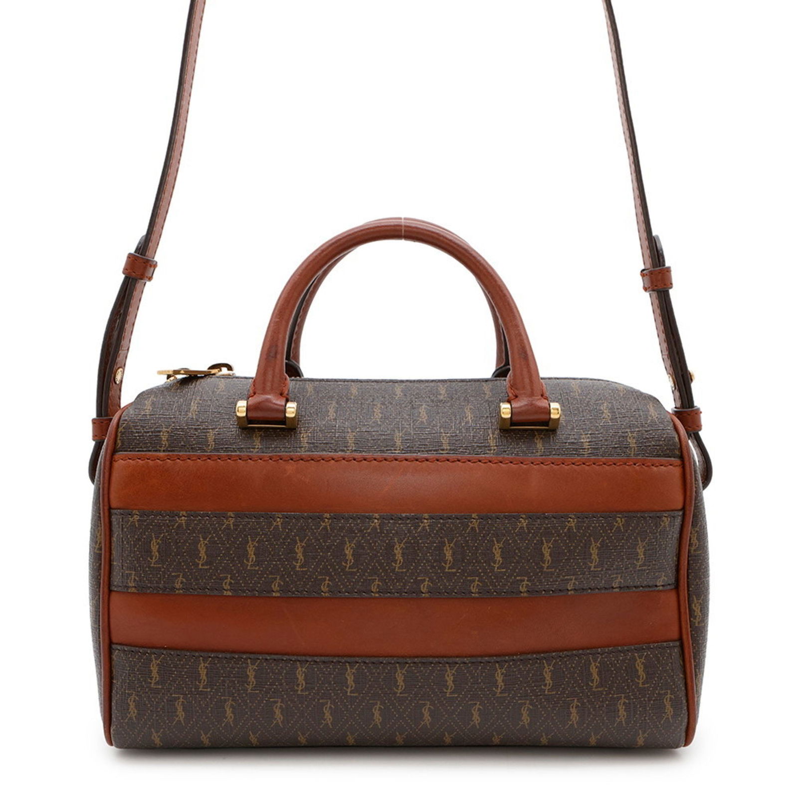 Saint Laurent Brown Canvas Duffle Bag 14.5cm x 23cm x 11cm Italy (1 of 1)