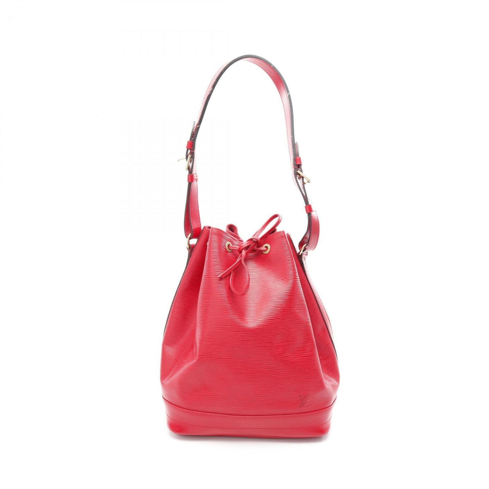 Red Leather Noe Shoulder Bag by Louis Vuitton France (1 of 10)