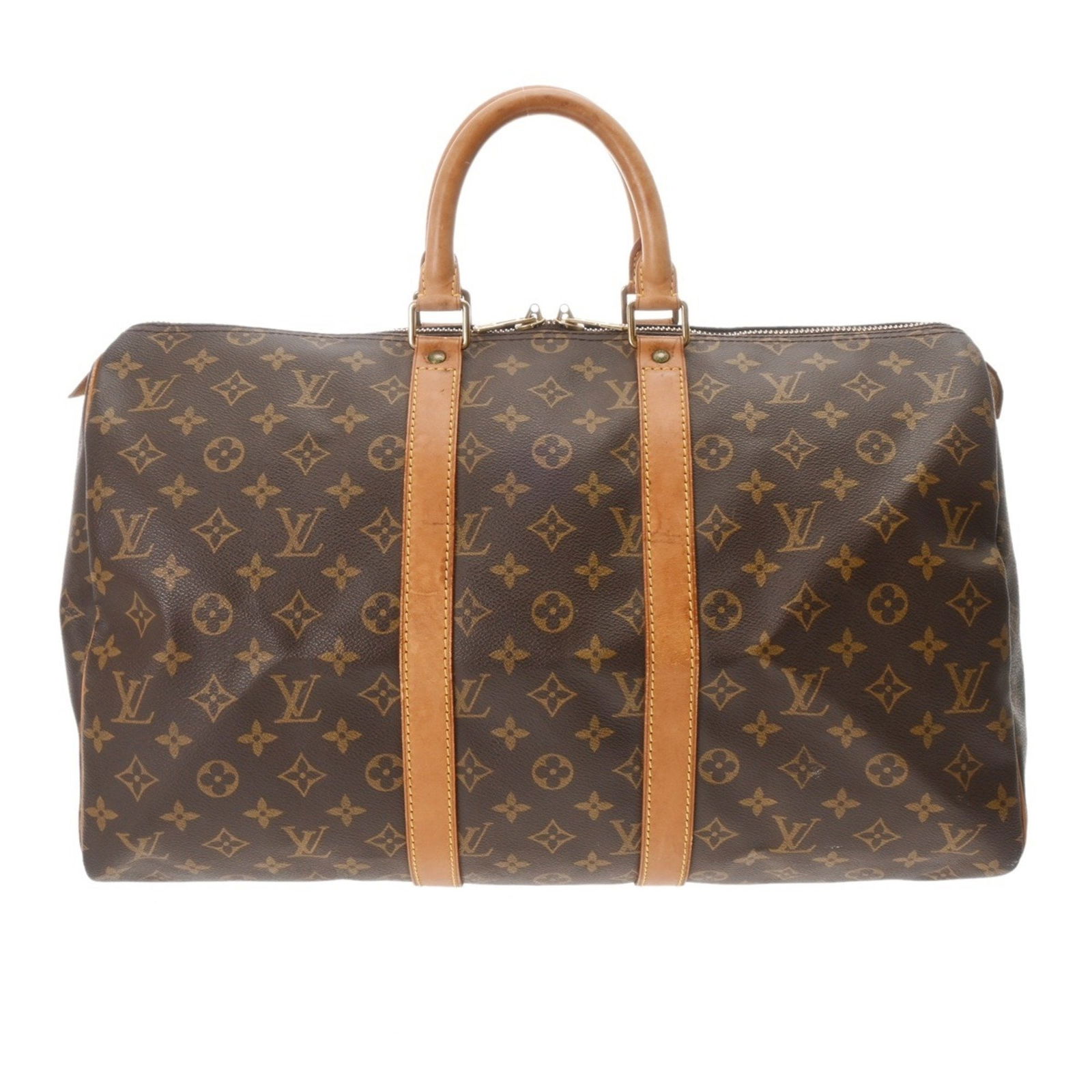 Keepall 45 Brown Canvas Travel Bag by Louis Vuitton (1 of 1)