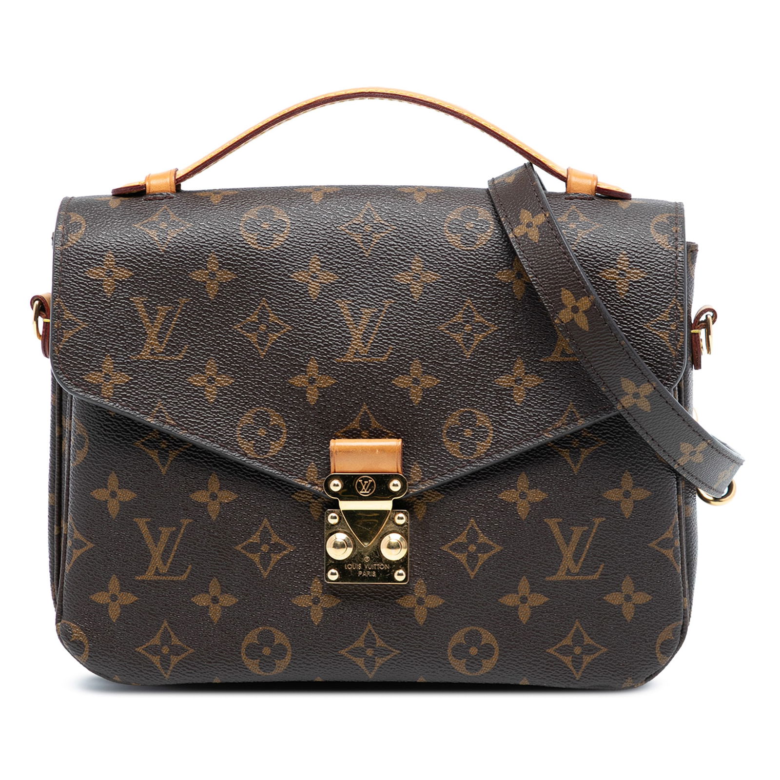 Louis Vuitton Pochette Metis Monogram Canvas Shoulder Bag with Top Handle (1 of 7)