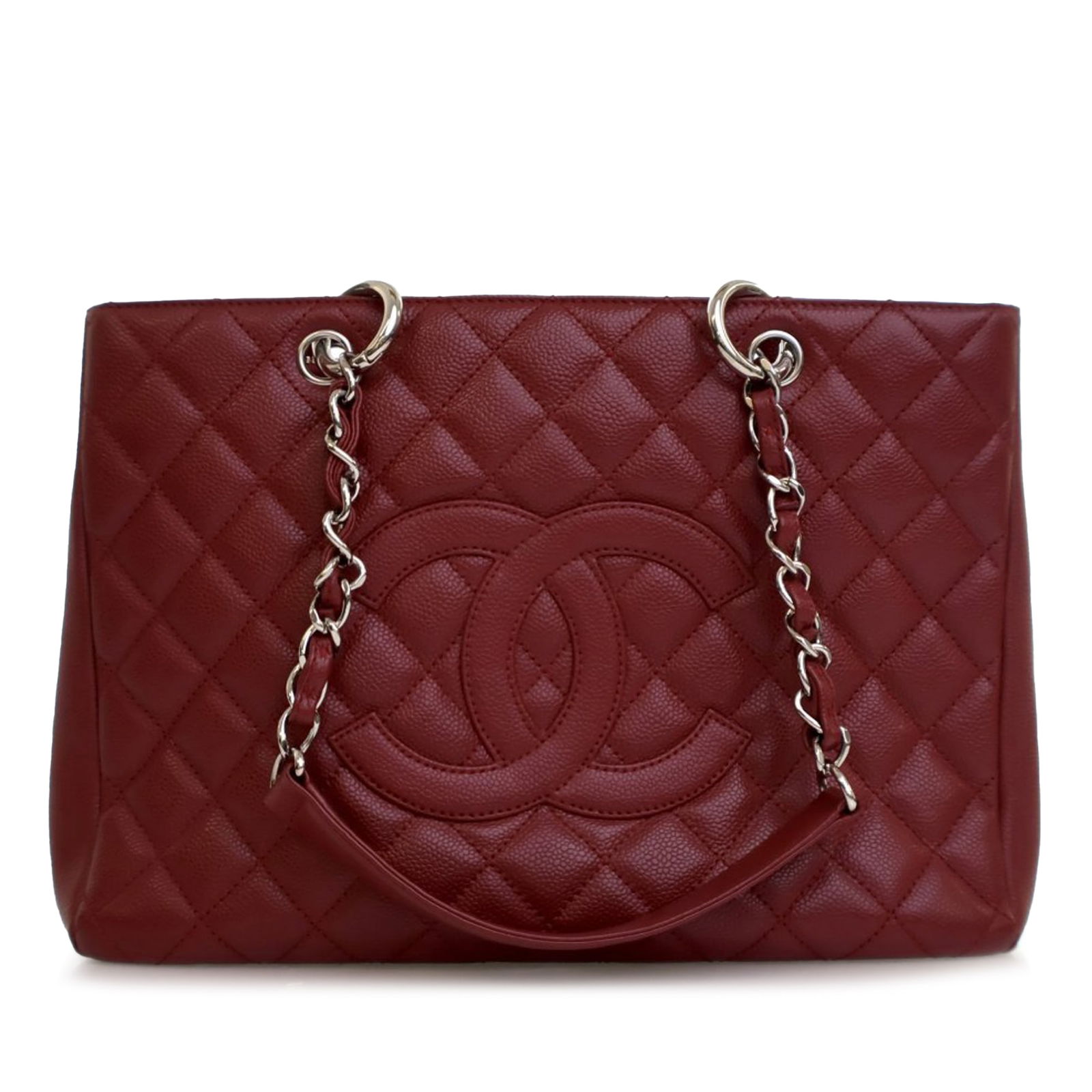 Chanel Caviar Grand Shopping Tote Red Leather Bag: Chanel Caviar Grand Shopping Tote Red Leather Bag Elevate your style with the Chanel Caviar Grand Shopping Tote, crafted from luxurious quilted caviar leather. This stunning red tote features leather