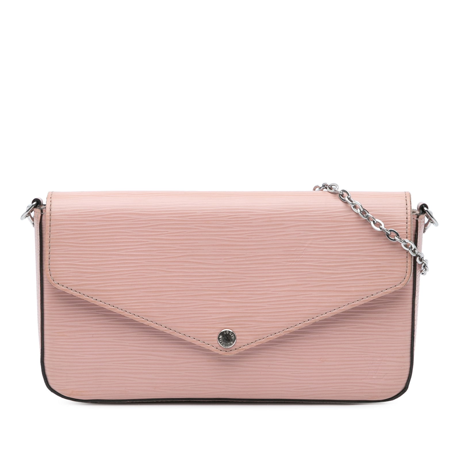 Louis Vuitton Epi Pochette Felicie Pink Leather Bag with Chain Strap (1 of 10)