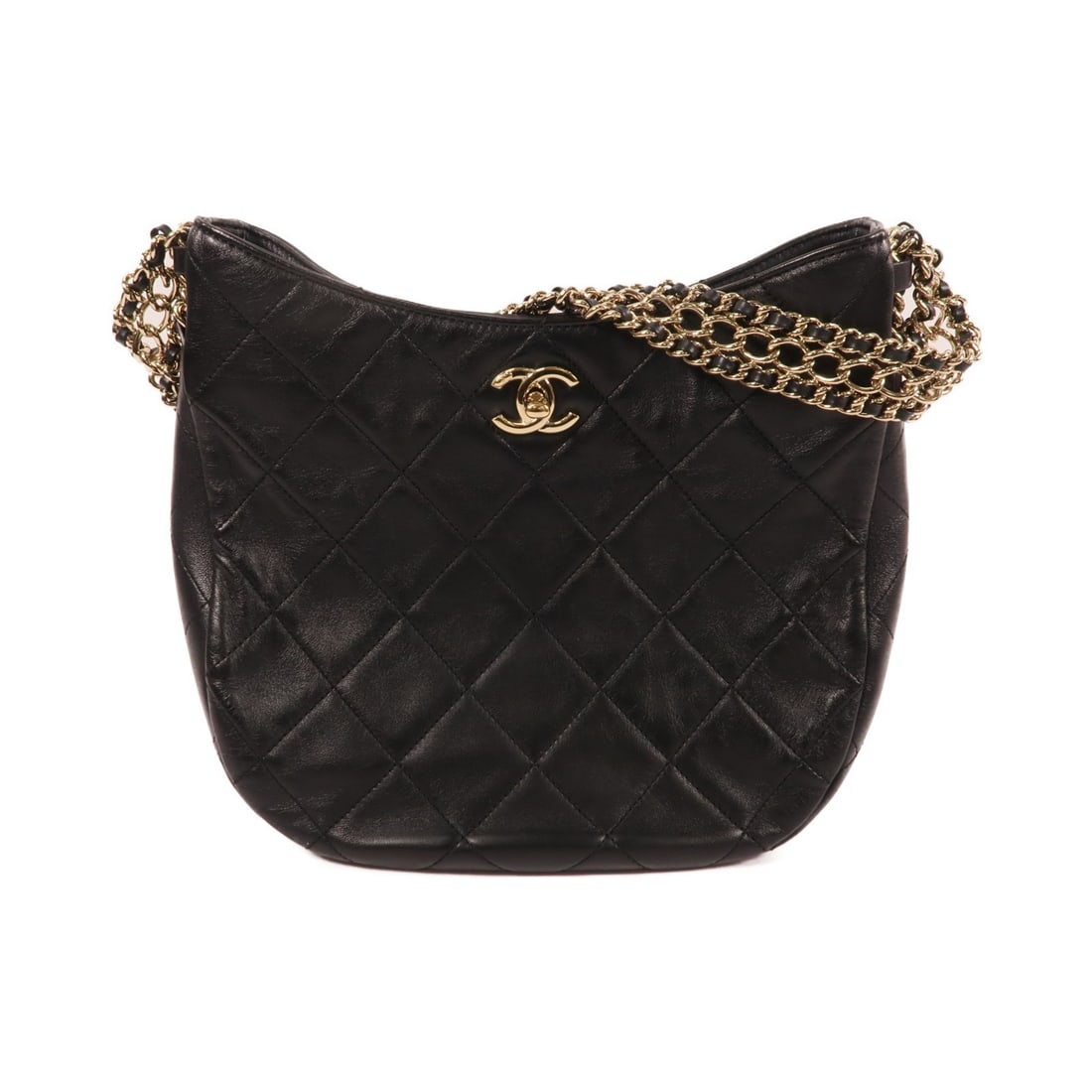 Black Lambskin Shoulder Bag CHANEL CC AS3153 with Gold Hardware (1 of 14)