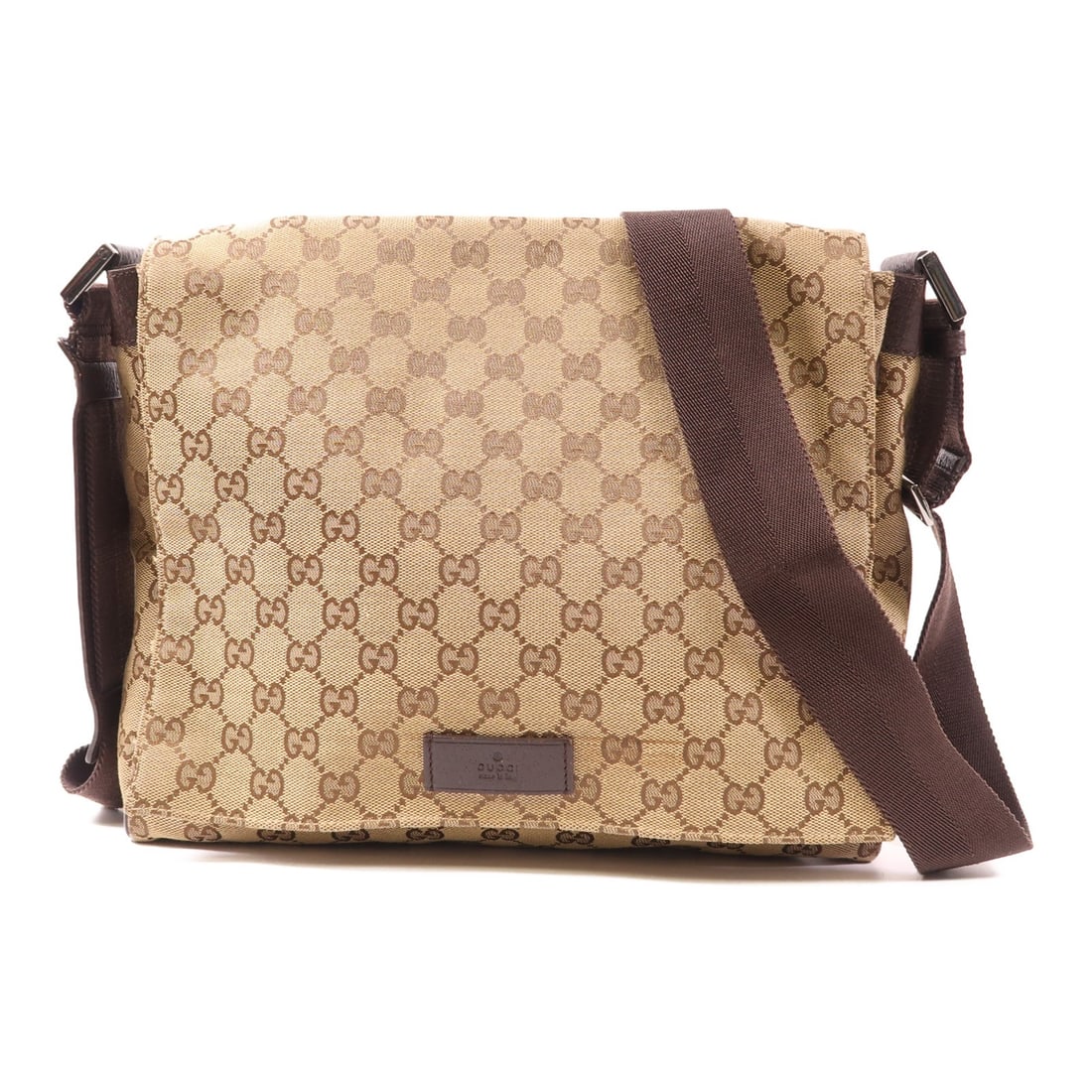 GUCCI GG Canvas Shoulder Bag Brown 146236 Made in Italy (1 of 13)