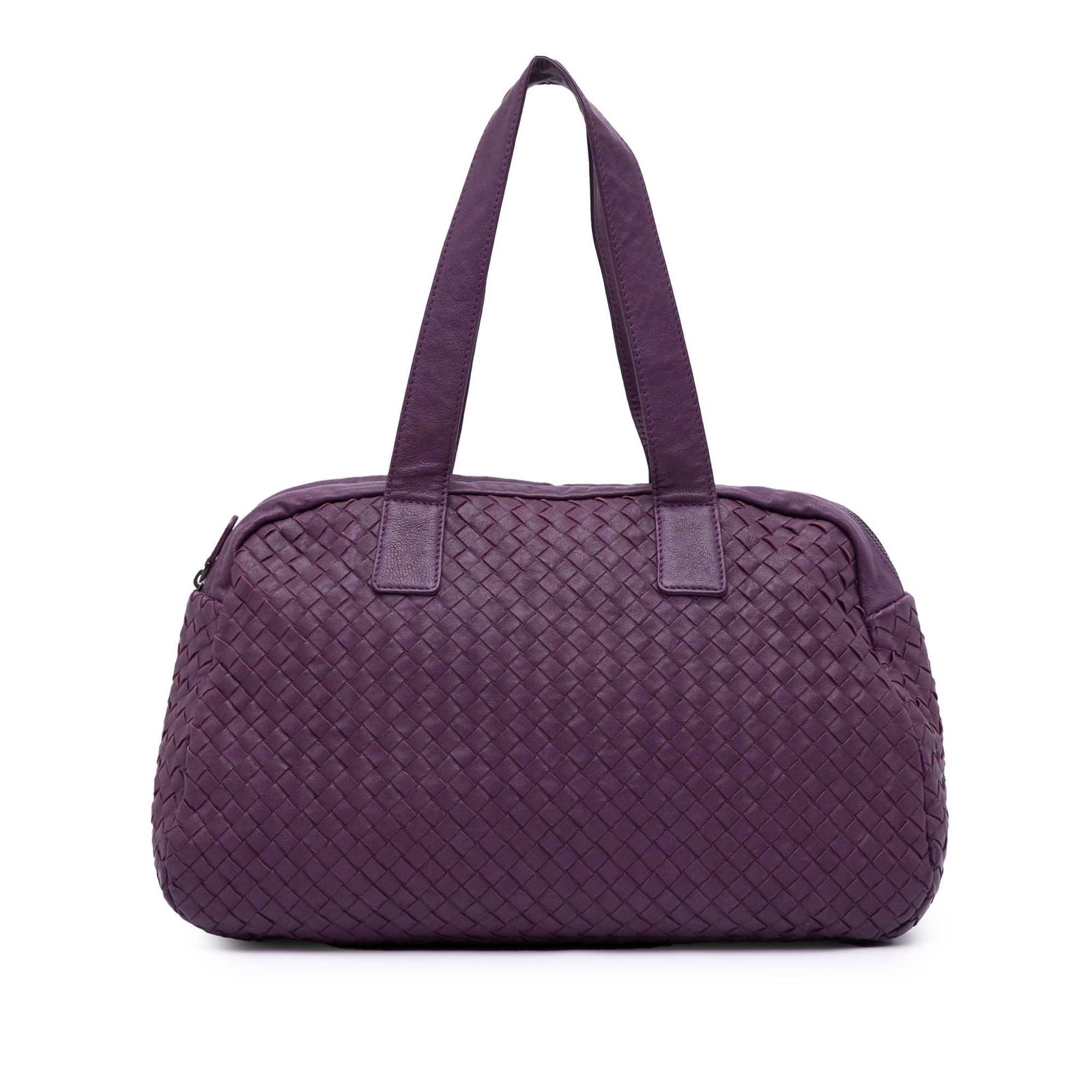 Bottega Veneta Purple Nappa Intrecciato Shoulder Bag Italy Leather (1 of 11)