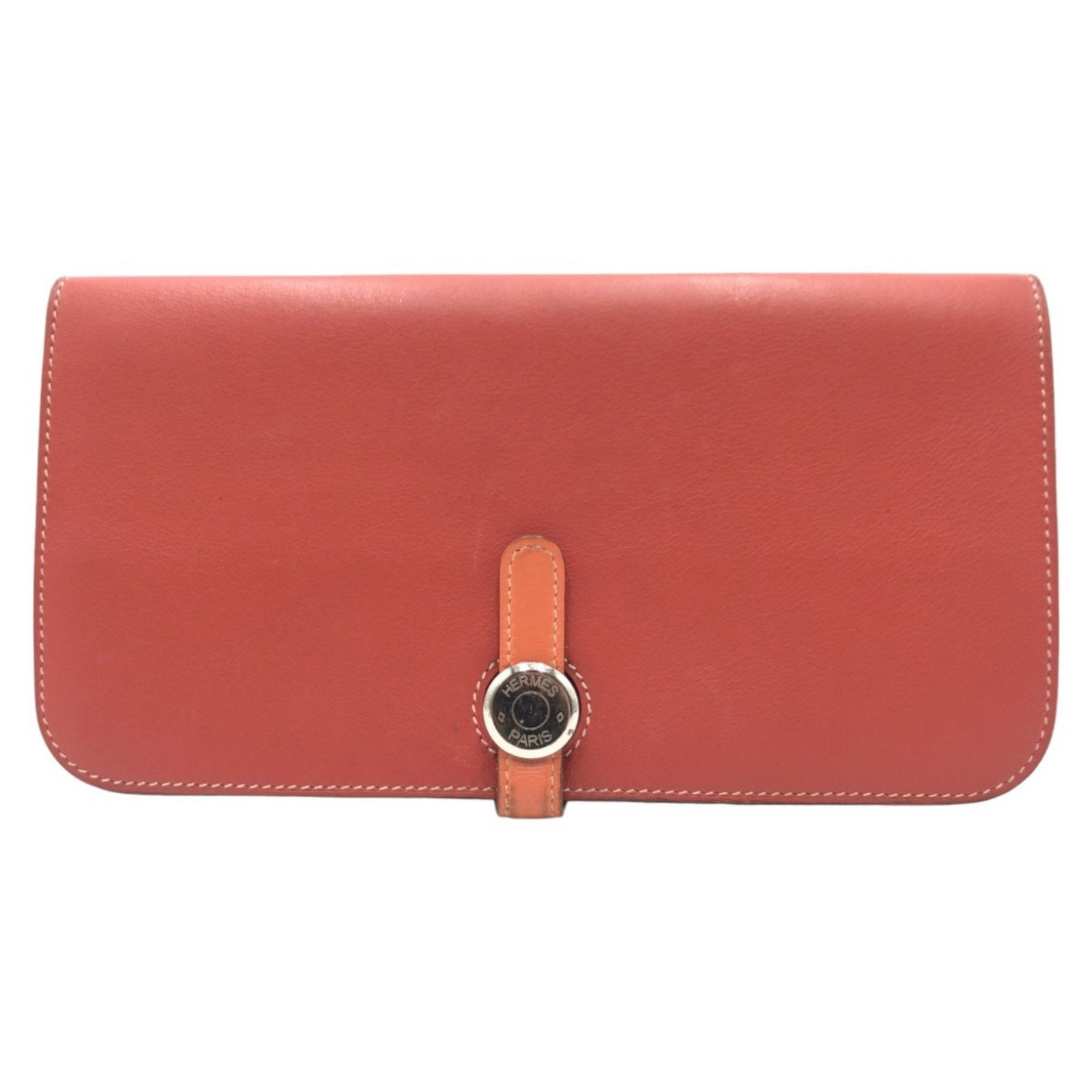 Red Leather Hermes Dogon Wallet for Women 11cm x 20cm (1 of 1)