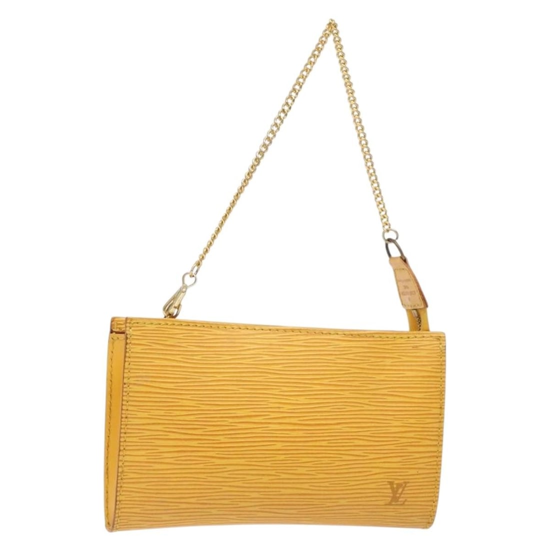 Louis Vuitton Epi Leather Yellow Bucket PM Pouch Auth 140748: Louis Vuitton Epi Leather Yellow Bucket PM Pouch Auth 140748 This authentic Louis Vuitton Epi Bucket PM Pouch in vibrant yellow is a stylish accessory made from durable Epi leather. Perfect for everyd